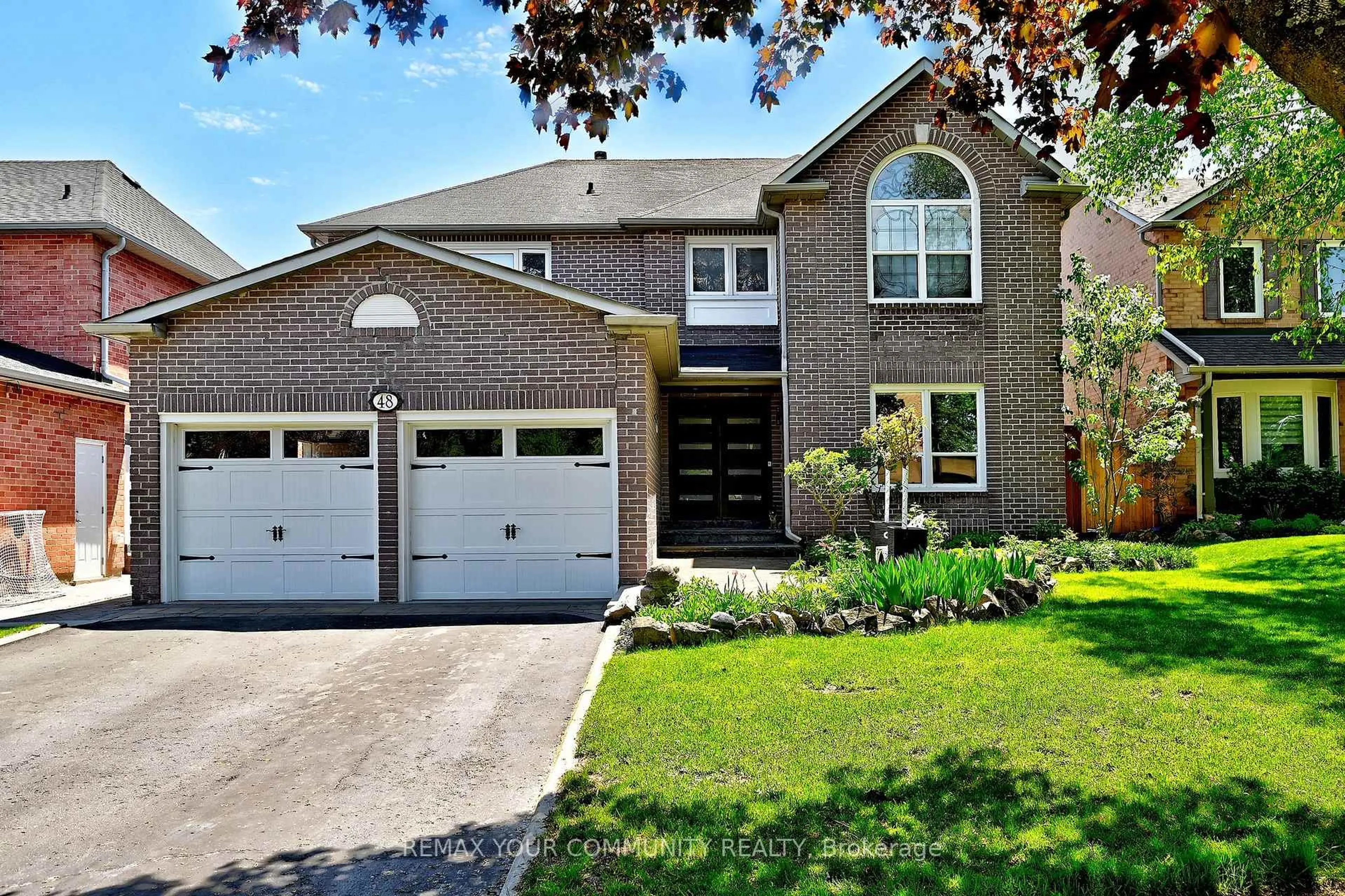Home with brick exterior material, street for 48 Haskell Cres, Aurora Ontario L4G 5T3
