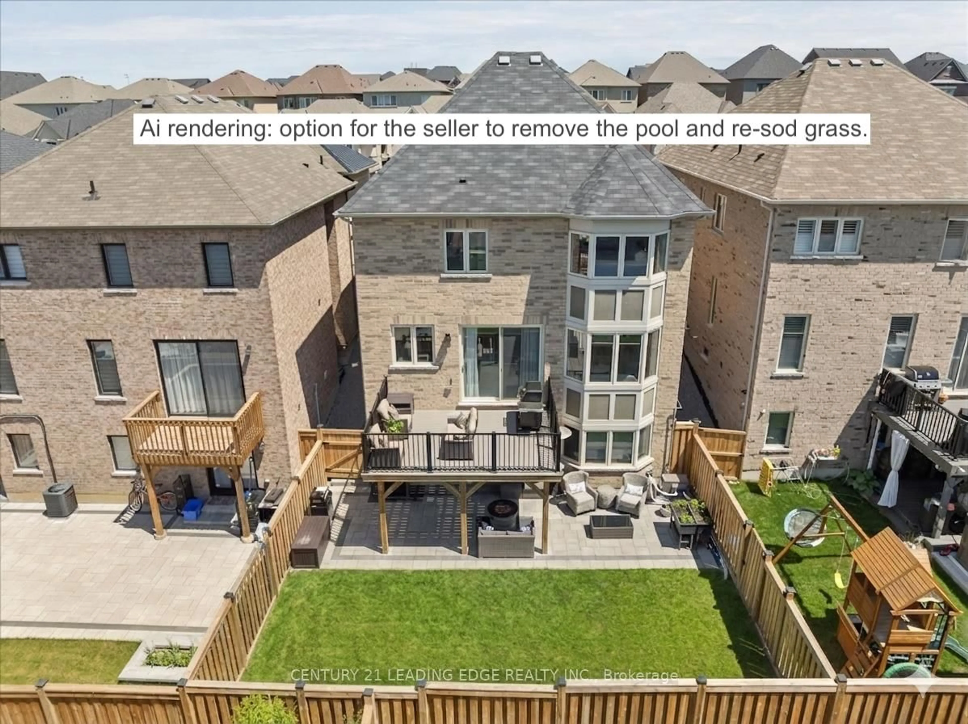 A pic from outside/outdoor area/front of a property/back of a property/a pic from drone, unknown for 115 Ben Sinclair Ave, East Gwillimbury Ontario L9N 0S3