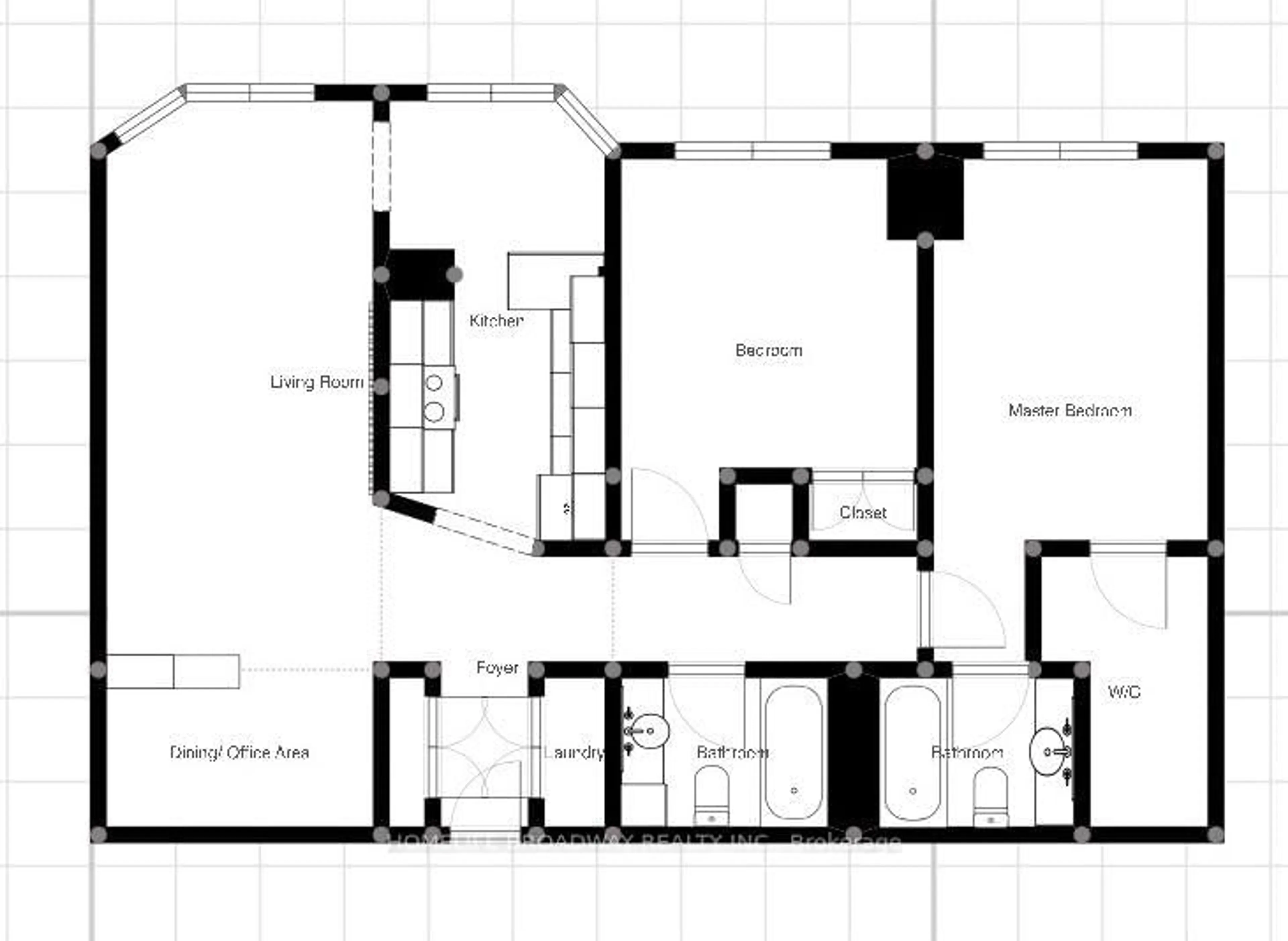 Floor plan for 9 Chalmers Rd #203, Richmond Hill Ontario L4B 3N3
