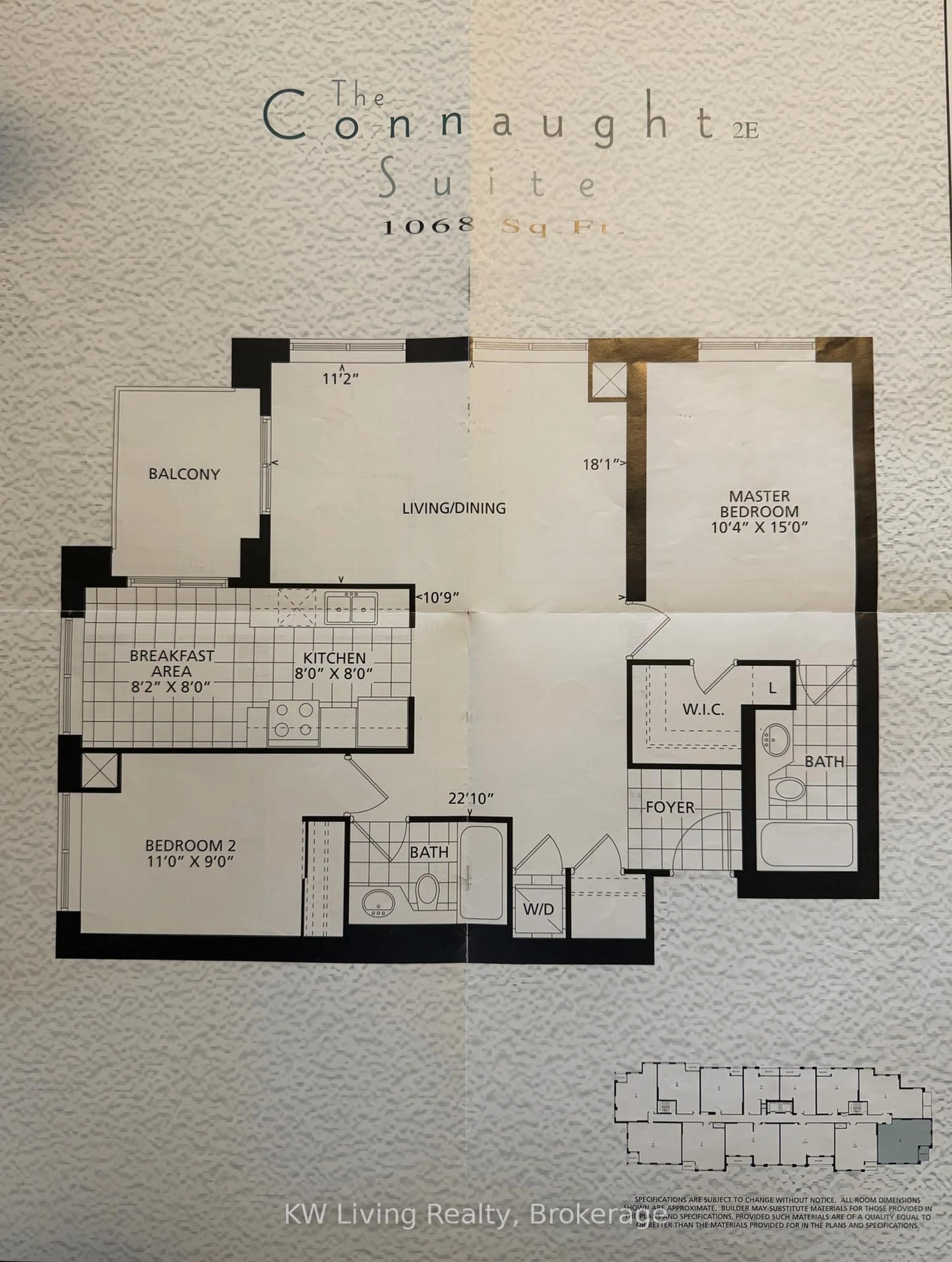 Floor plan for 29 Northern Heights Dr #1005, Richmond Hill Ontario L4B 4L8