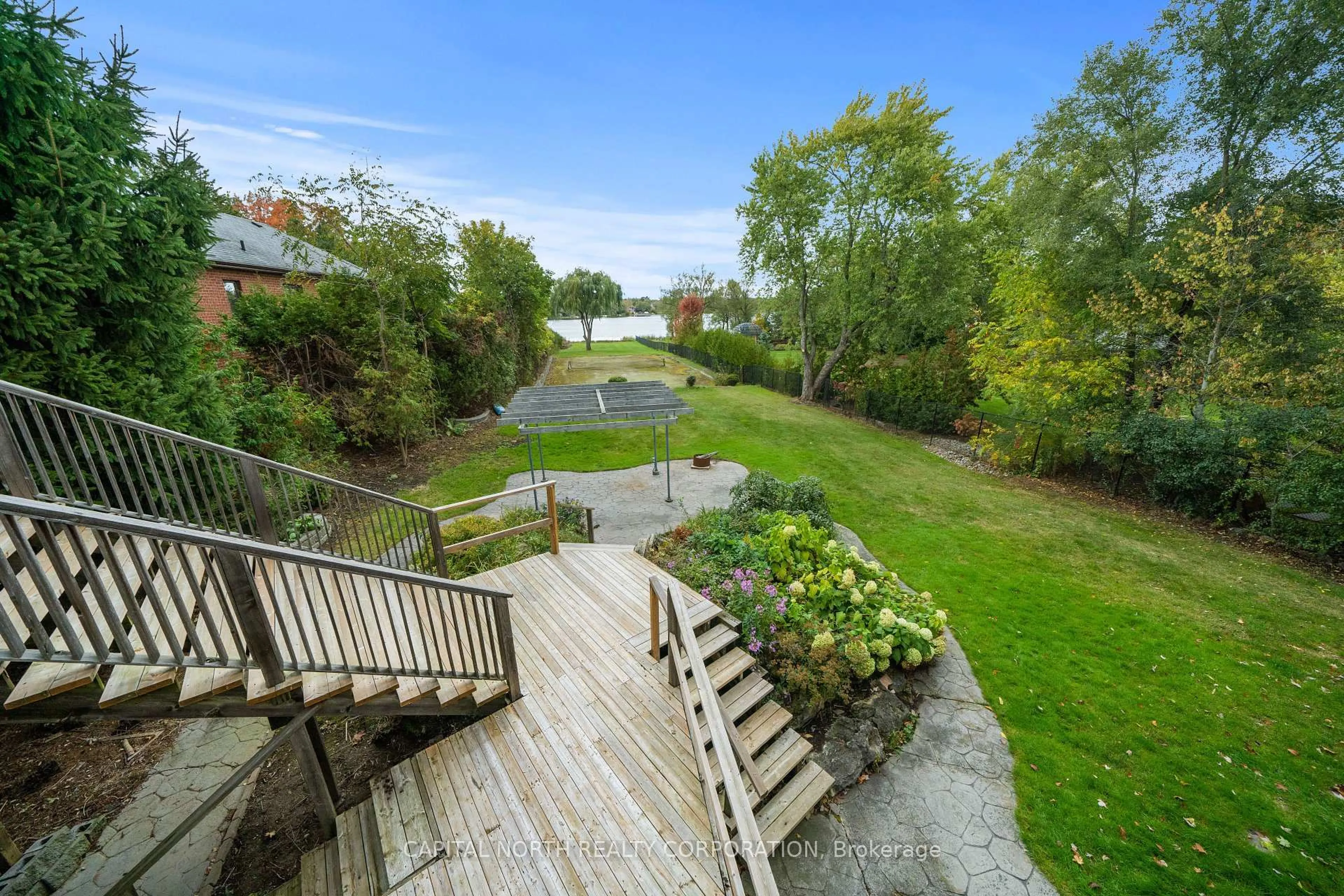 A pic from outside/outdoor area/front of a property/back of a property/a pic from drone, water/lake/river/ocean view for 414 Sunset Beach Rd, Richmond Hill Ontario L4E 3H9
