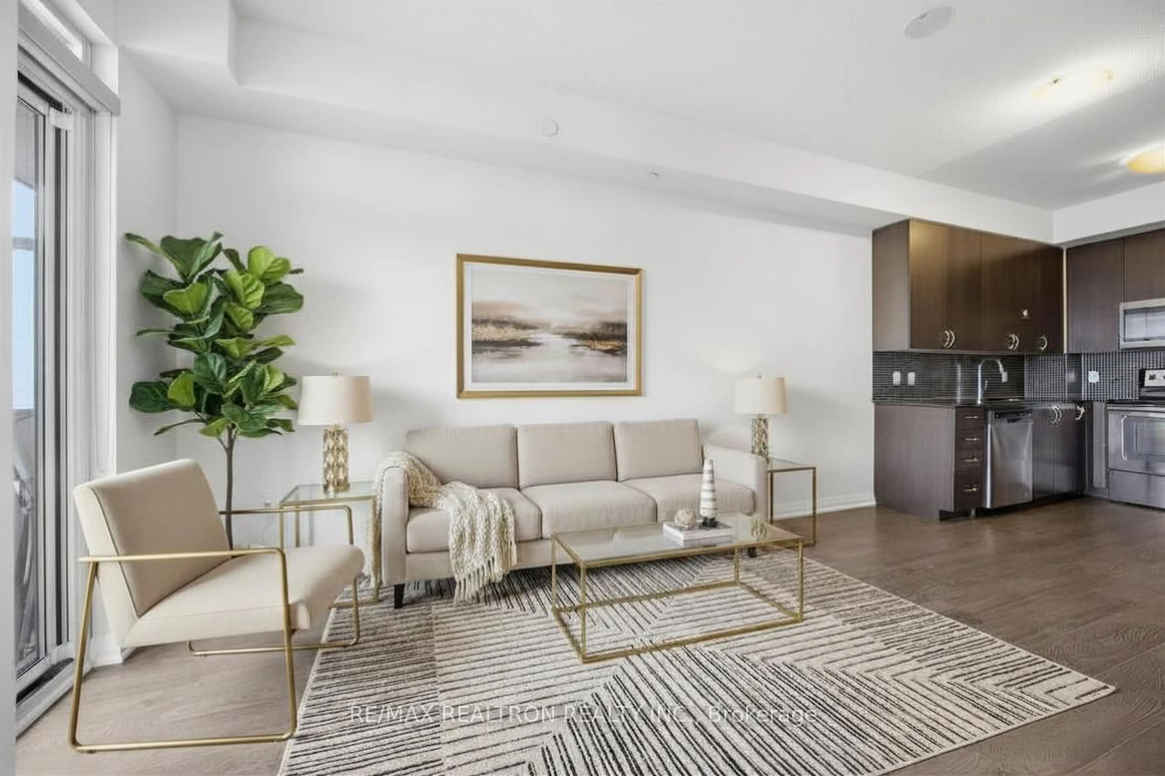 Living room with furniture, unknown for 9560 Markham Rd #1107, Markham Ontario L6E 0N6