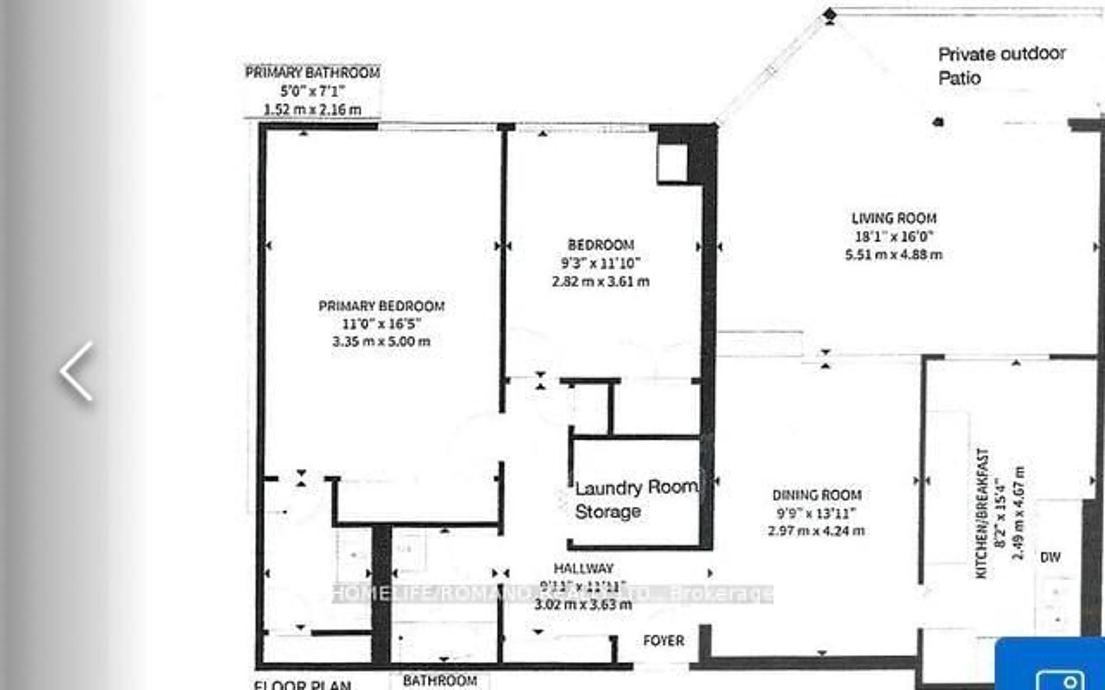 Floor plan for 50 Baif Blvd #102, Richmond Hill Ontario L4C 5L1