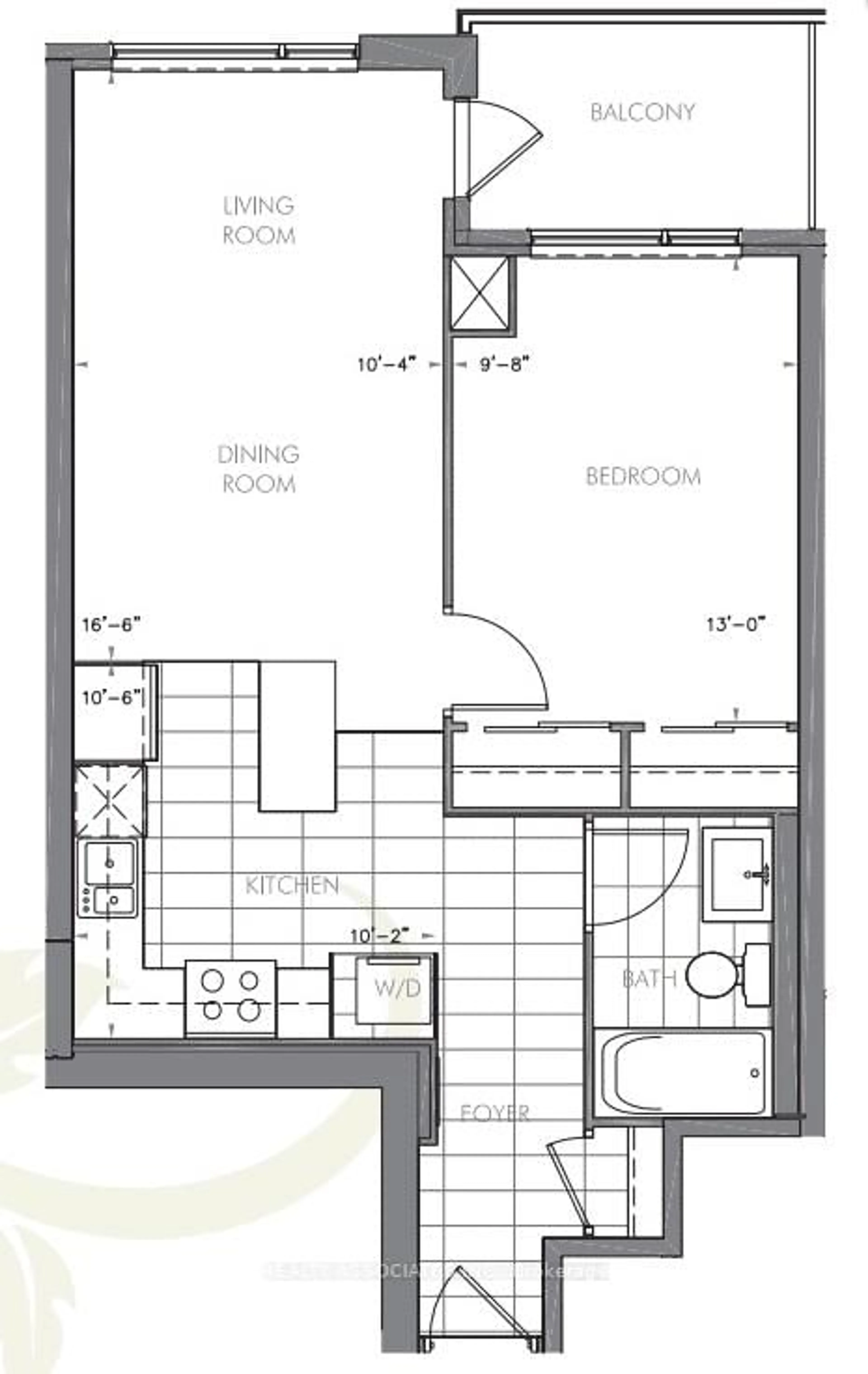 Floor plan for 277 South Park Rd #1020, Markham Ontario L3T 0B7