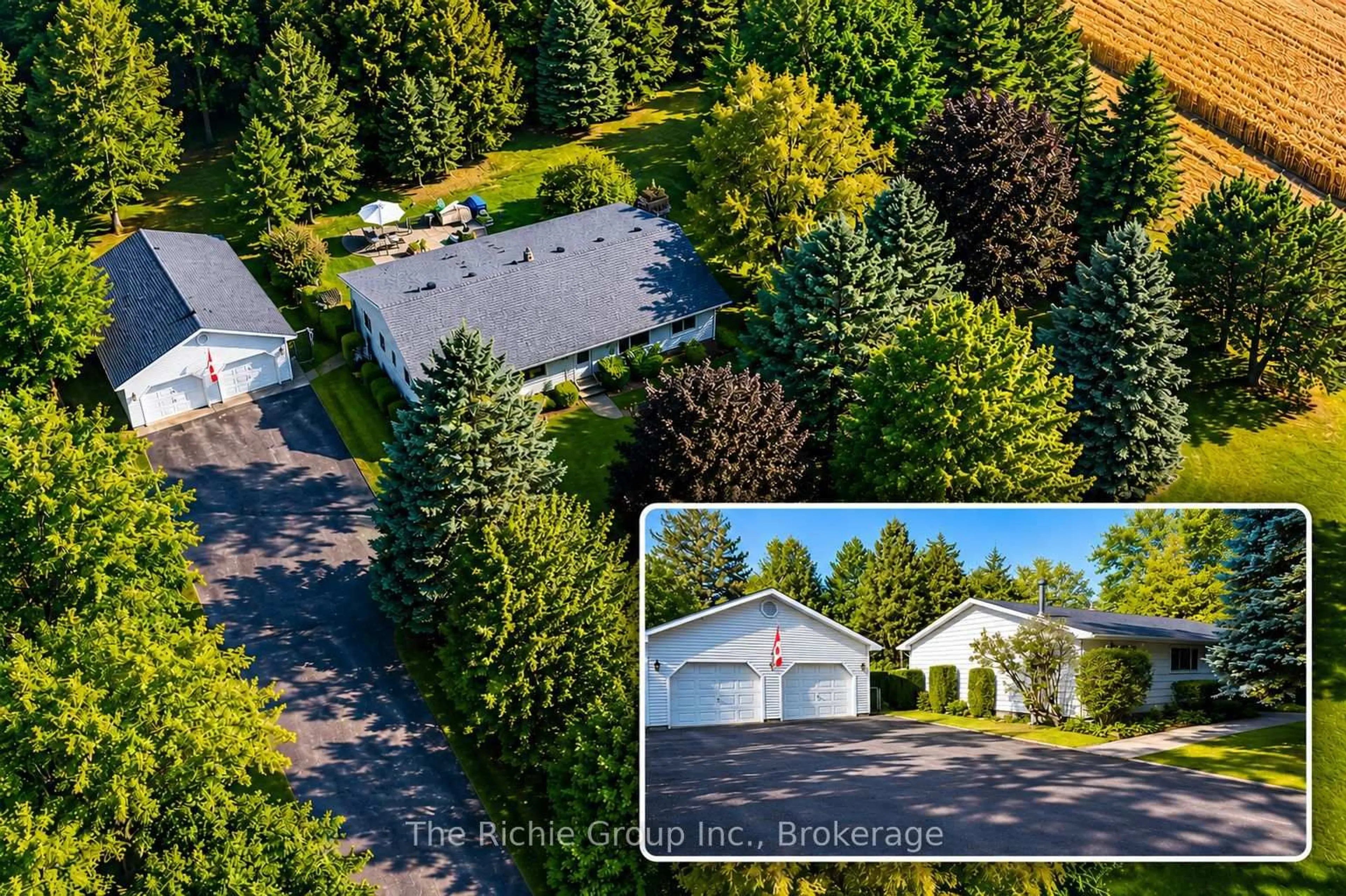 A pic from outside/outdoor area/front of a property/back of a property/a pic from drone, forest/trees view for 1290 County Rd 50 Rd, Adjala-Tosorontio Ontario L0N 1P0