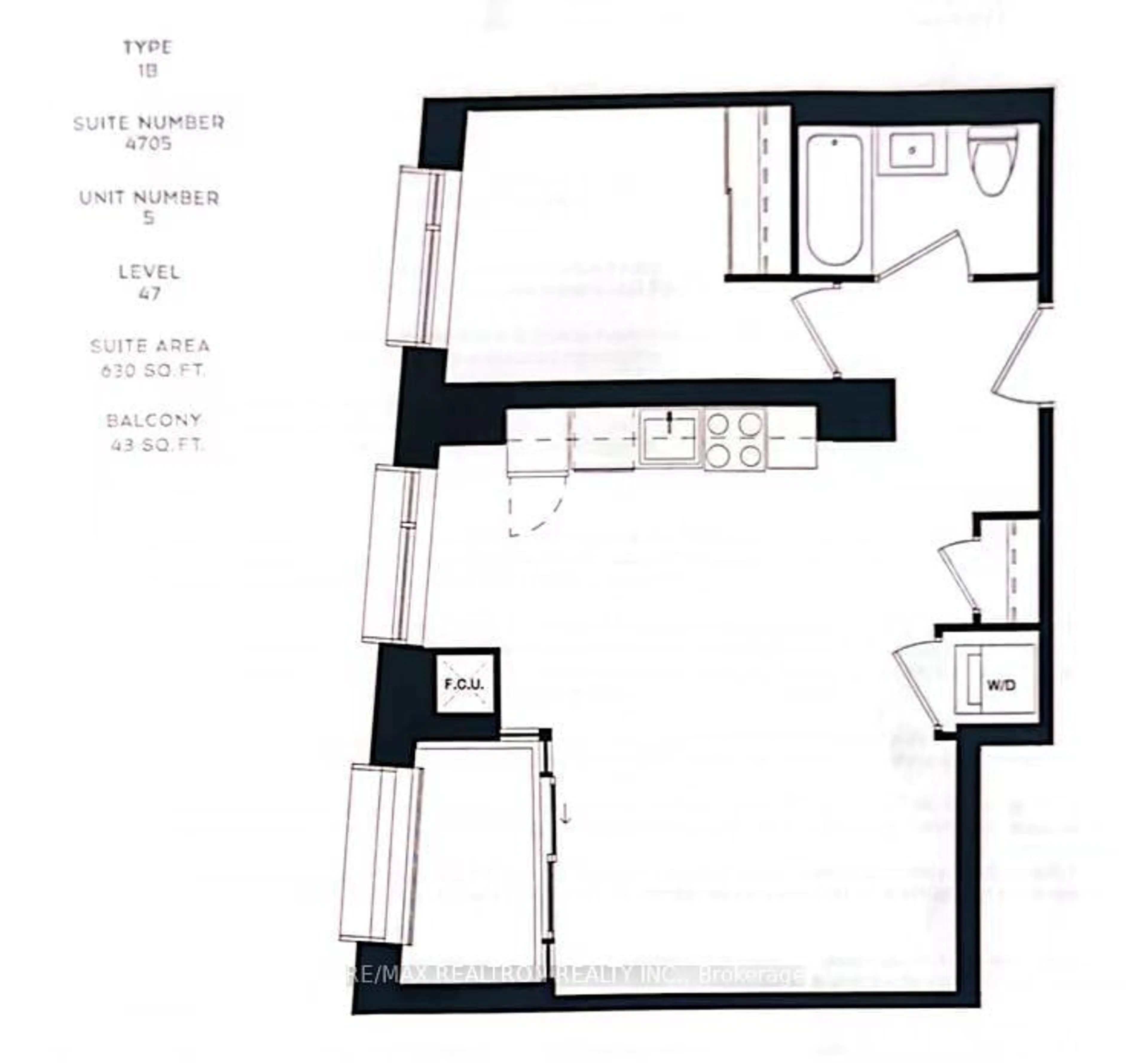 Floor plan for 2920 Highway 7 #4705, Vaughan Ontario L4K 0P4