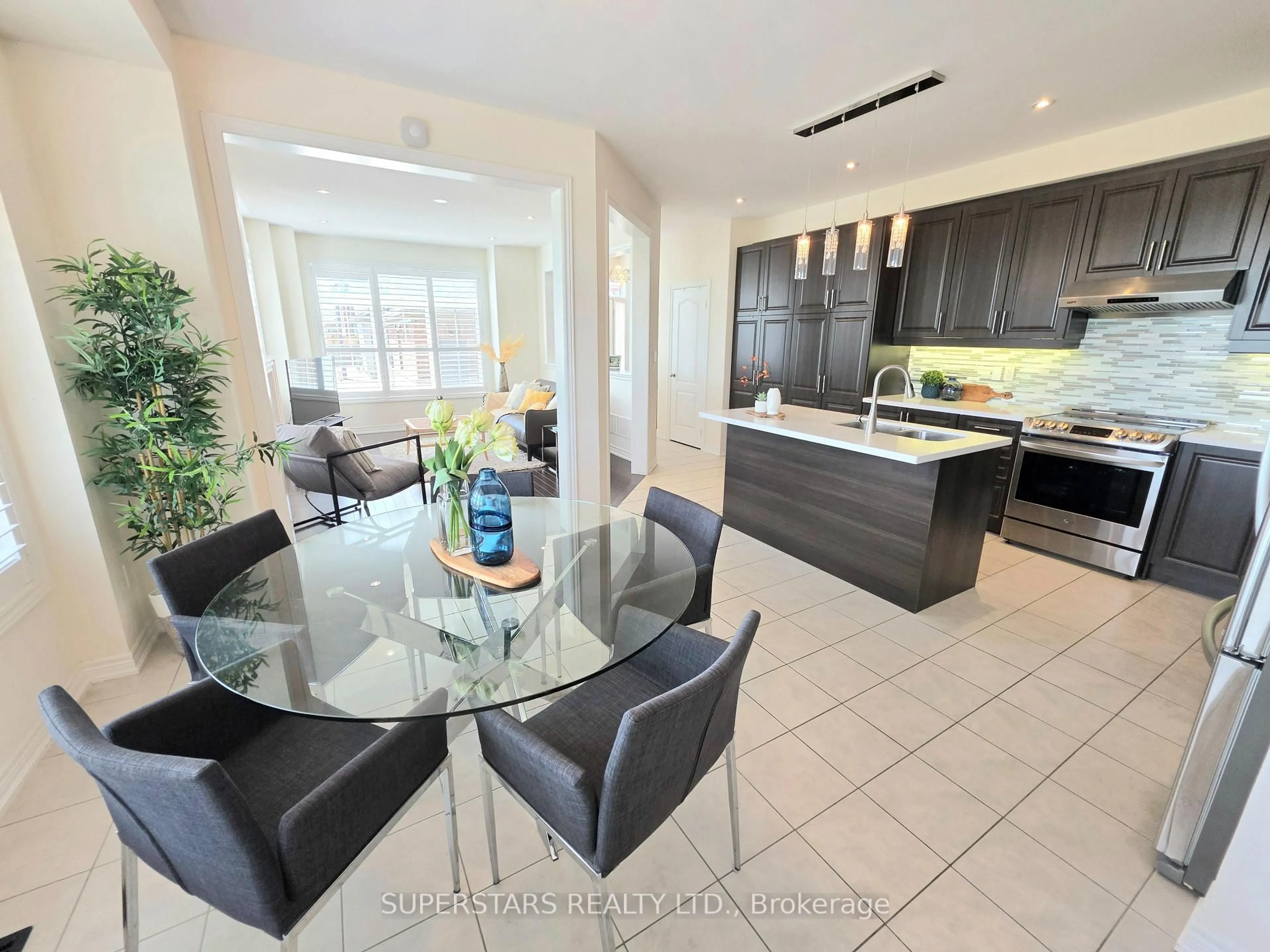 Contemporary kitchen, ceramic/tile floor for 33 Tilbury Gate, Markham Ontario L6B 1M5