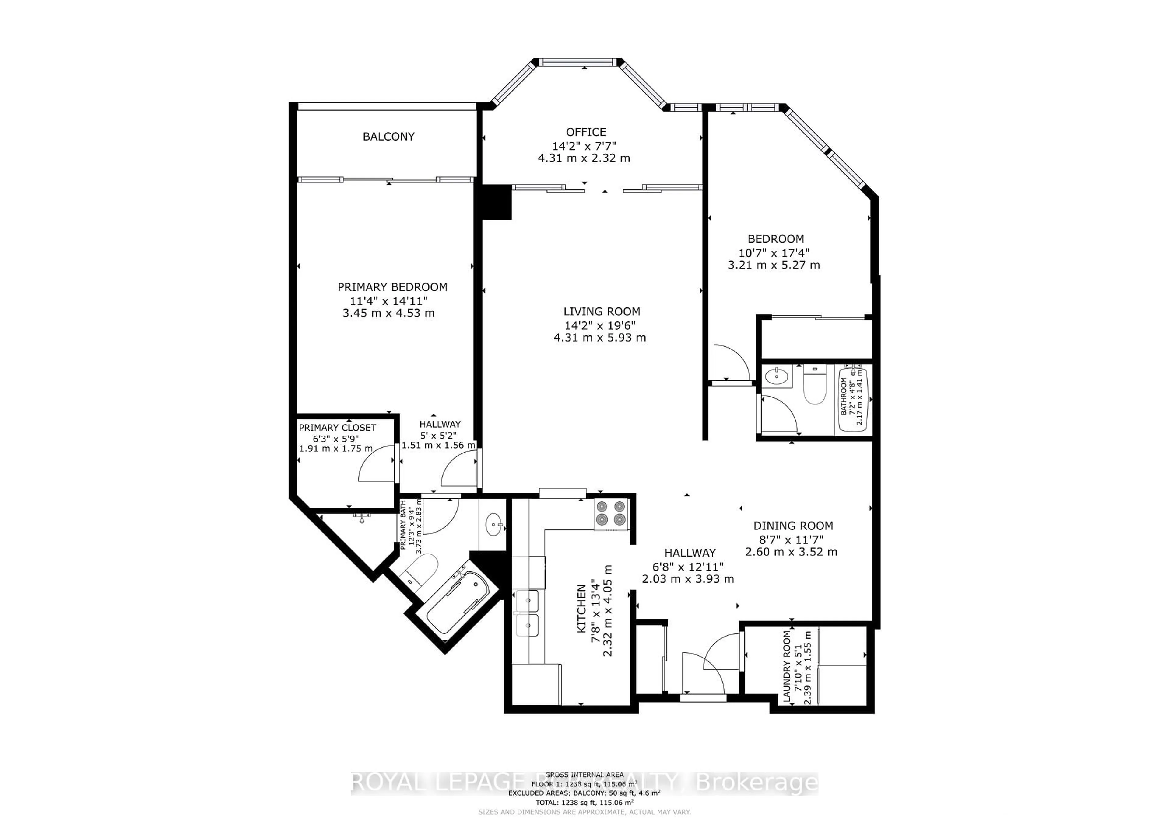 Floor plan for 7300 Yonge St #706, Vaughan Ontario L4J 7Y5