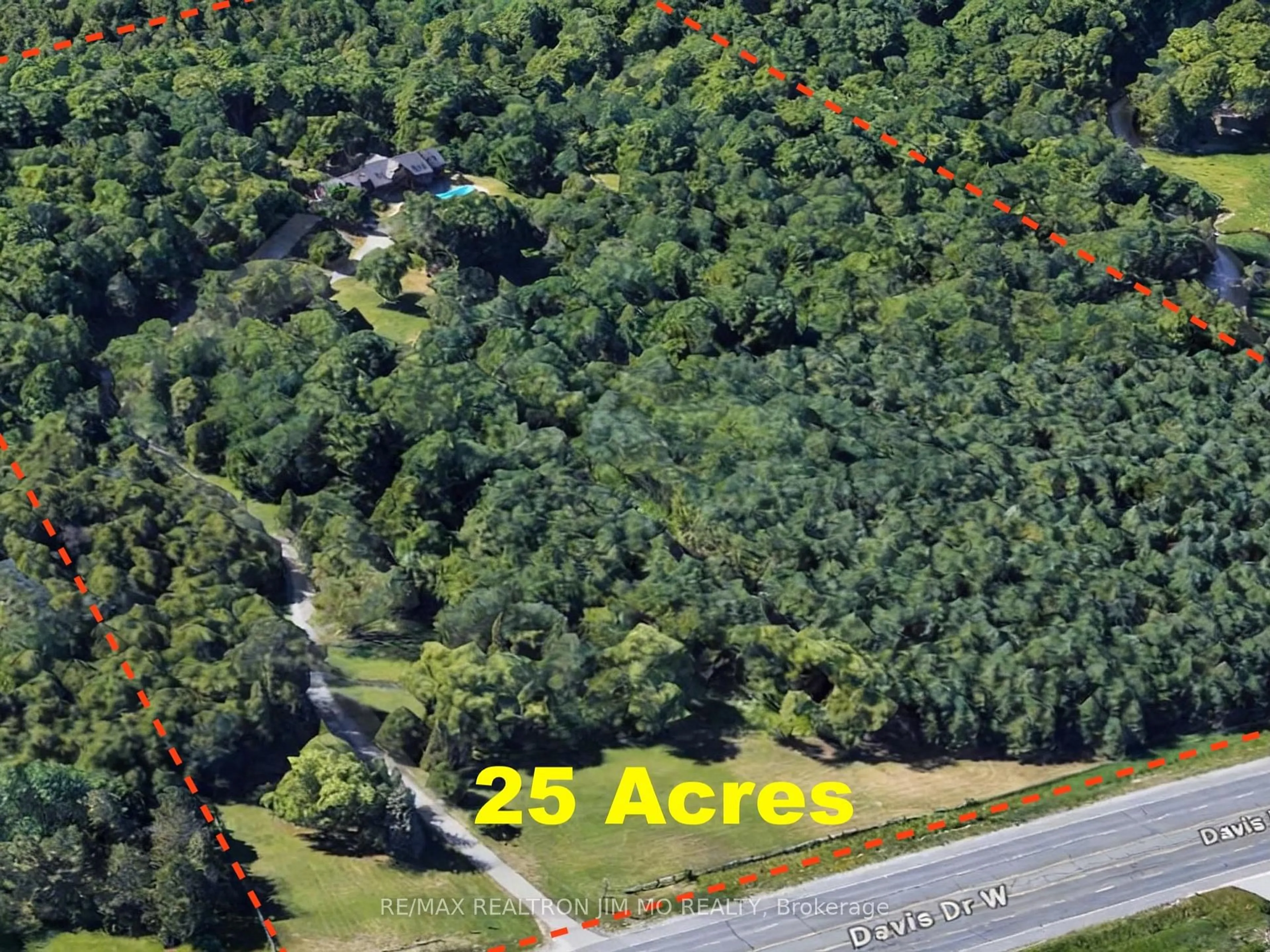 A pic from outside/outdoor area/front of a property/back of a property/a pic from drone, forest/trees view for 1785 Davis Dr, King Ontario L3Y 4V9