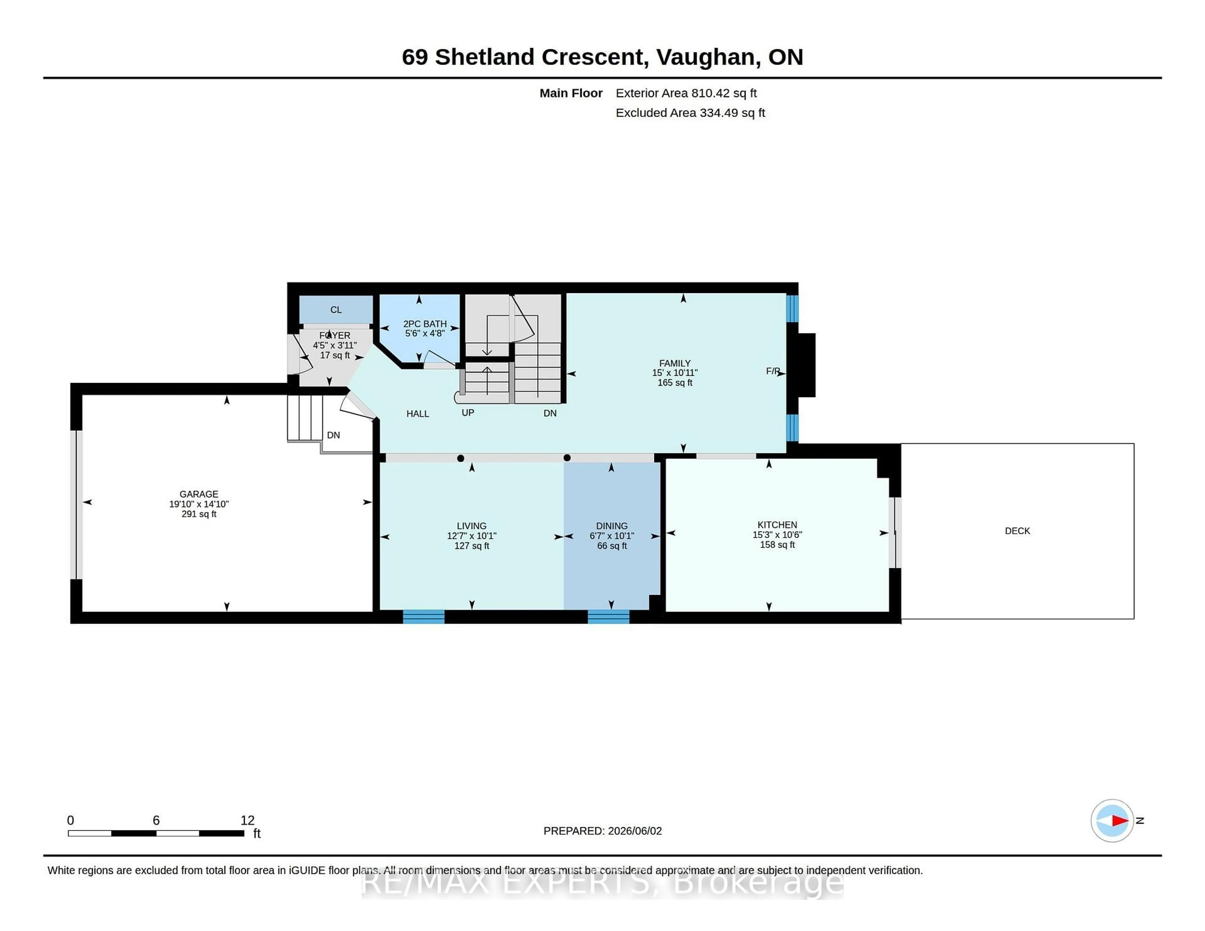Floor plan for 69 Shetland Cres, Vaughan Ontario L6A 3B8