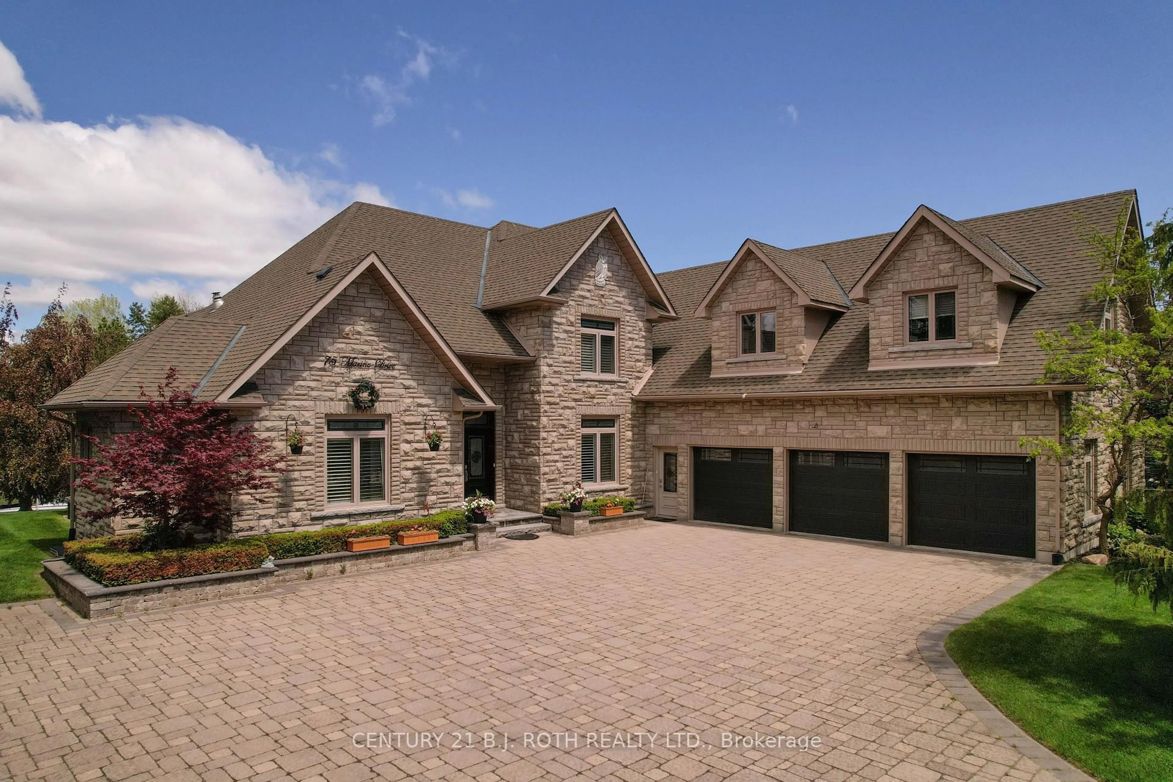 Home with brick exterior material, street for 75 Marine Dr, Innisfil Ontario L0L 1R0