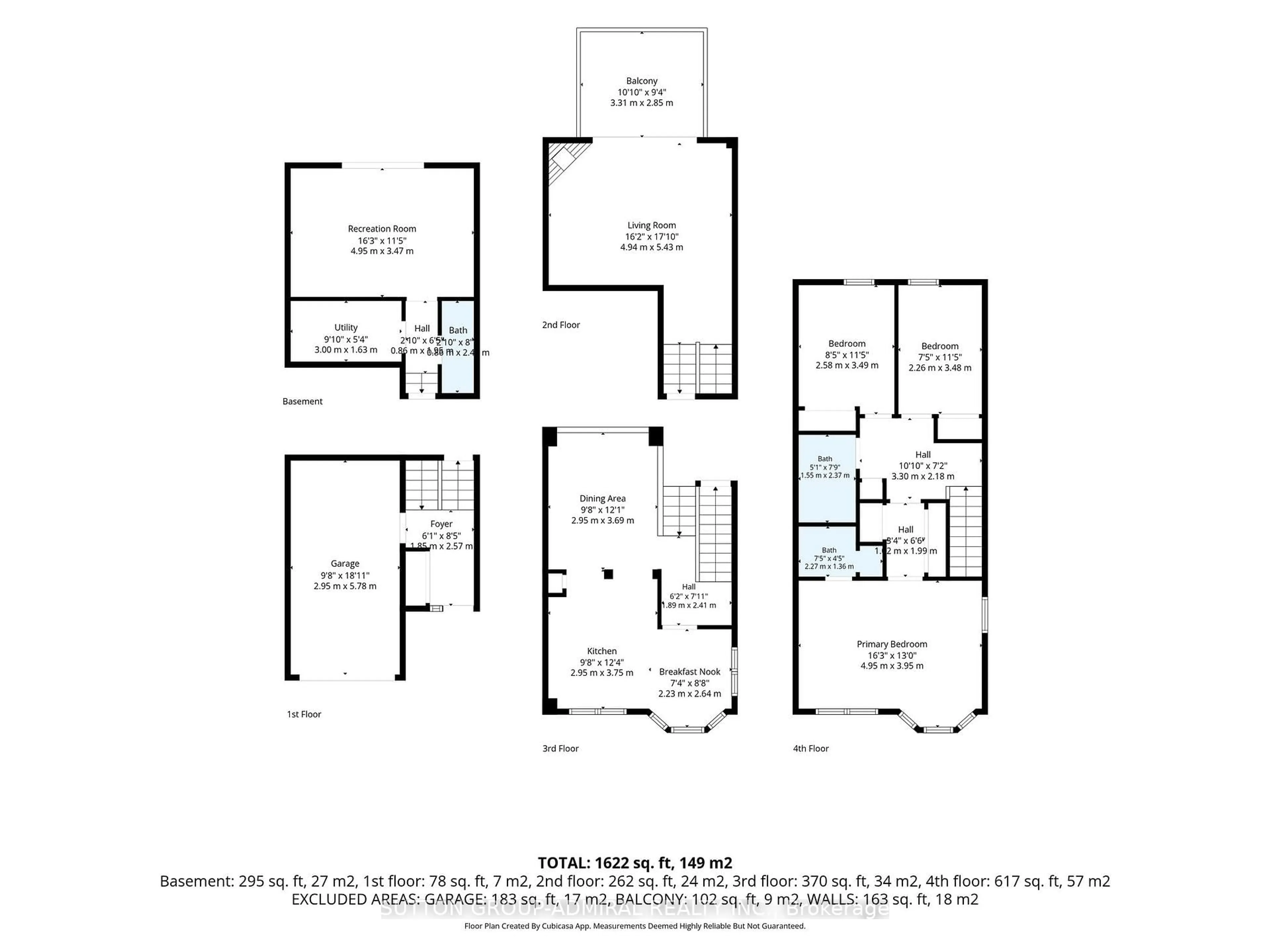 Floor plan for 37 Old Firehall Lane, Vaughan Ontario L4L 8W3