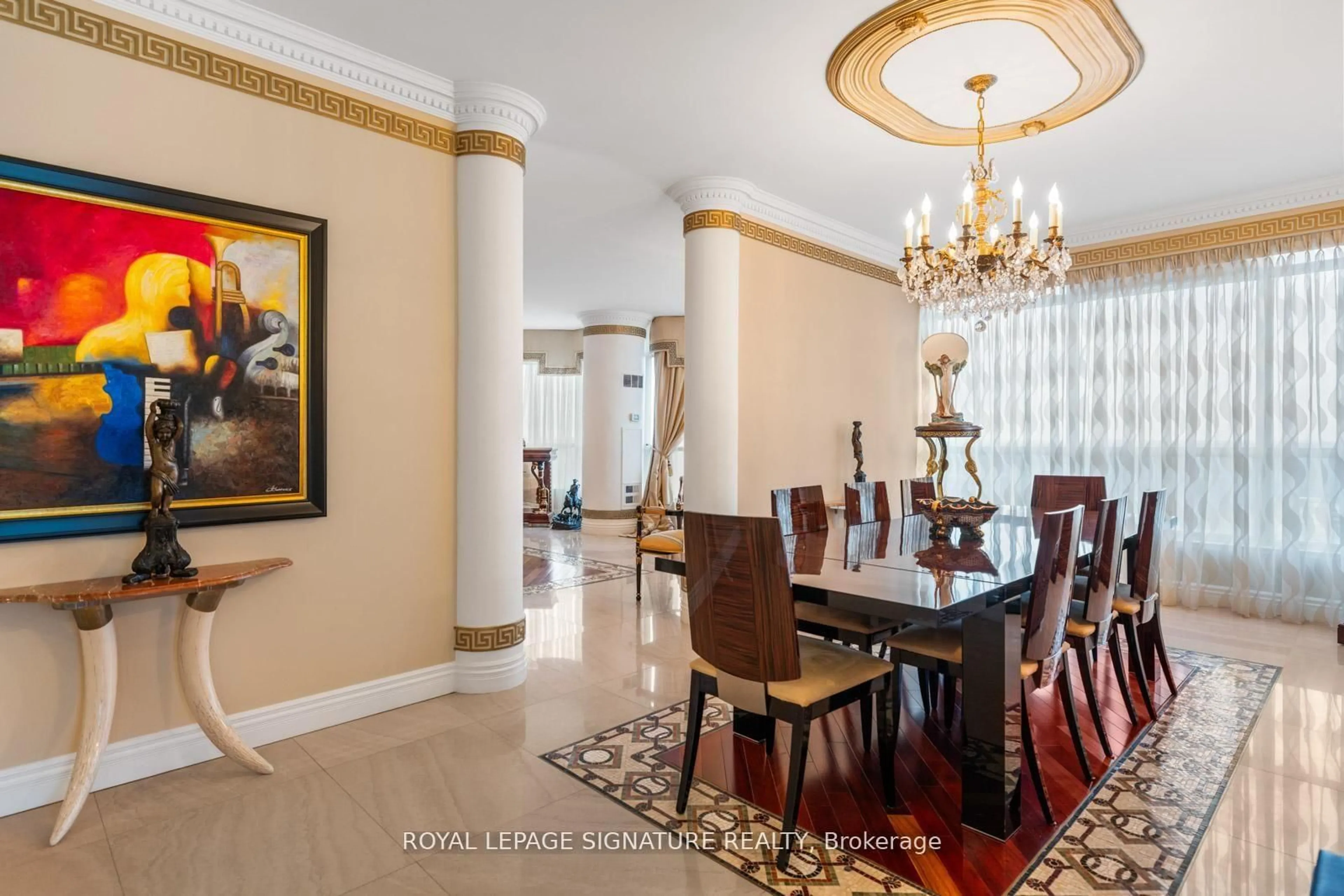 Dining room, ceramic/tile floor for 7300 Yonge St #PH9, Vaughan Ontario L4J 7Y5