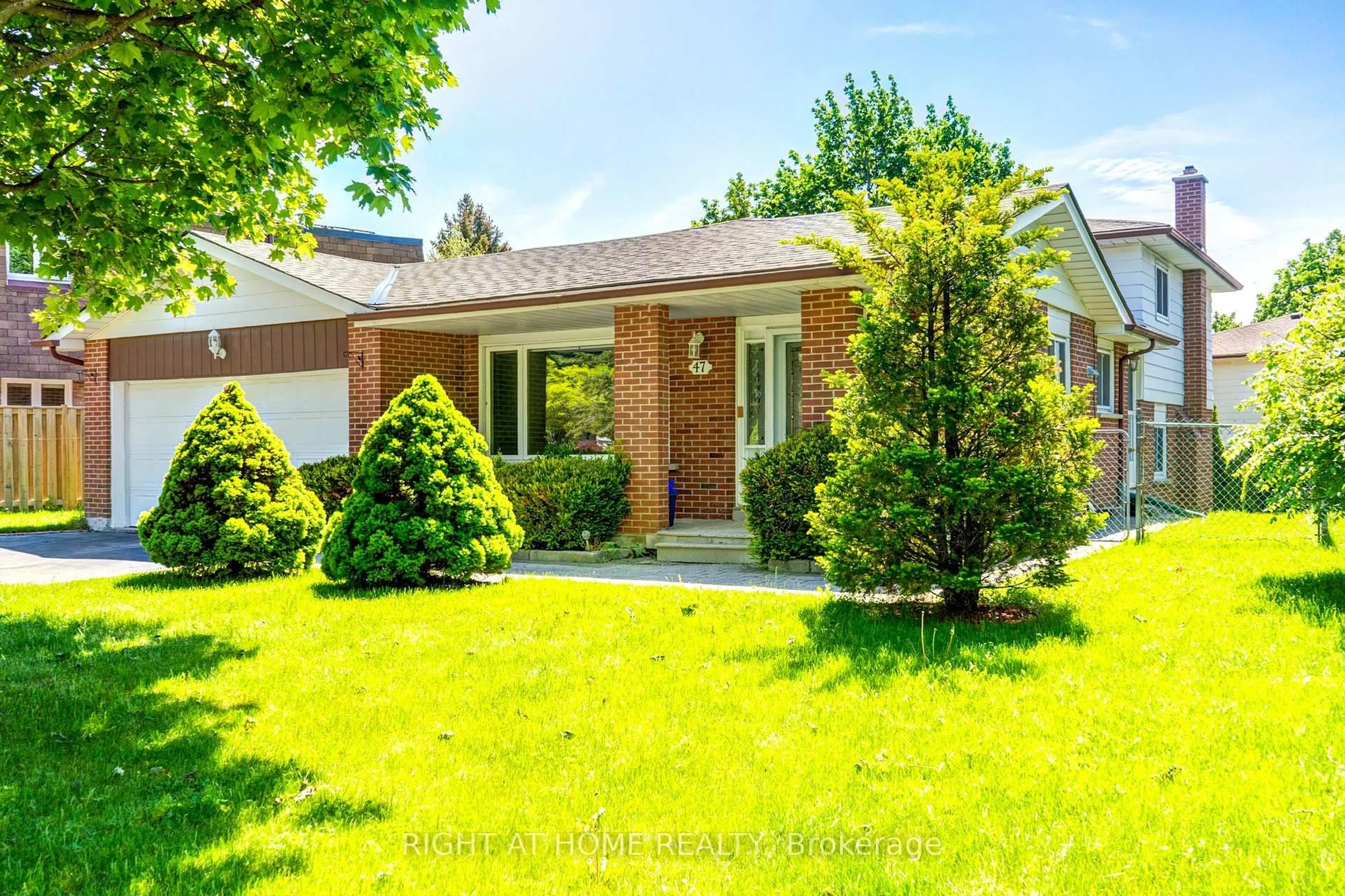 Home with brick exterior material, street for 47 Shieldmark Cres, Markham Ontario L3T 3T6