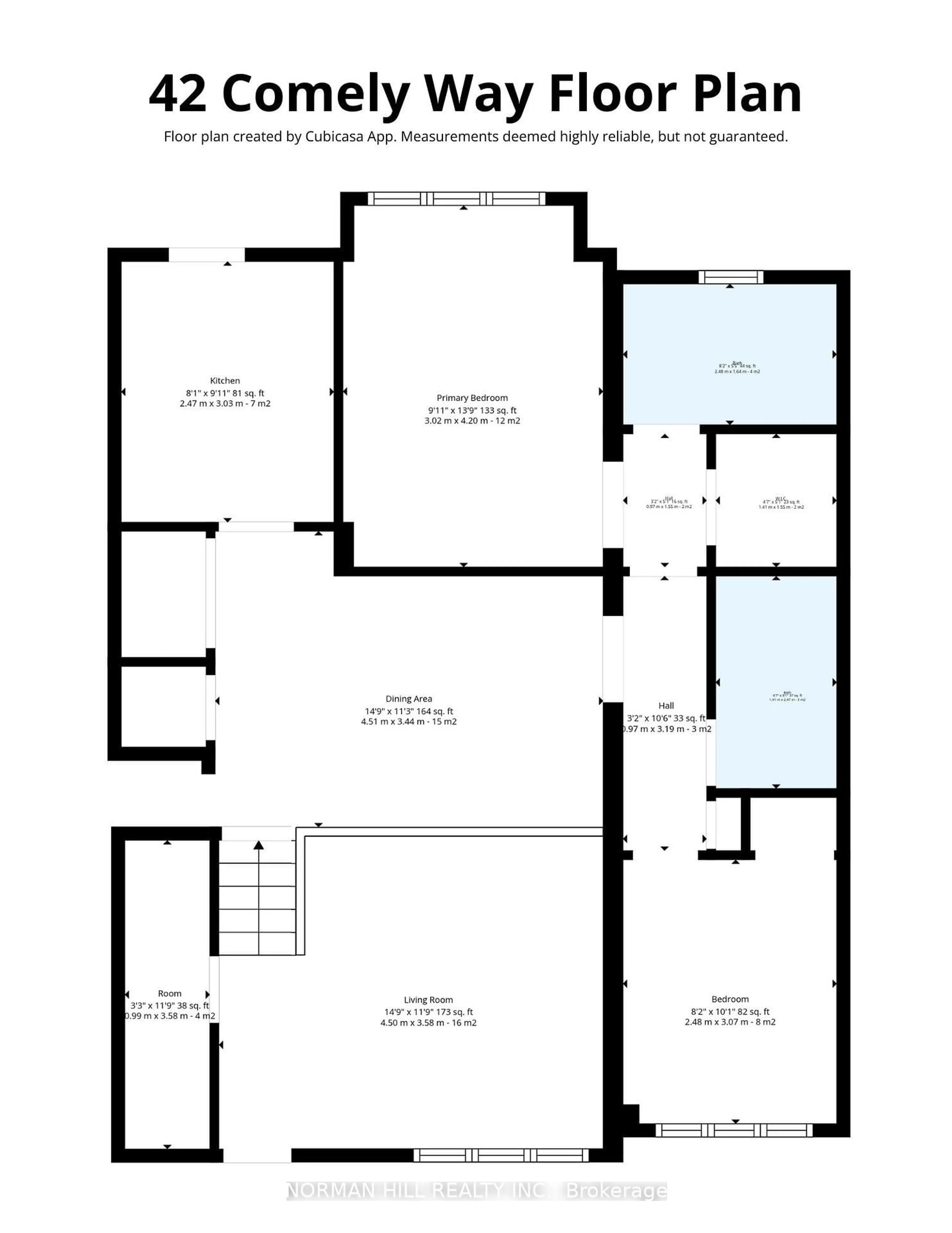 Floor plan for 42 Comely Way, Markham Ontario L3R 2L8