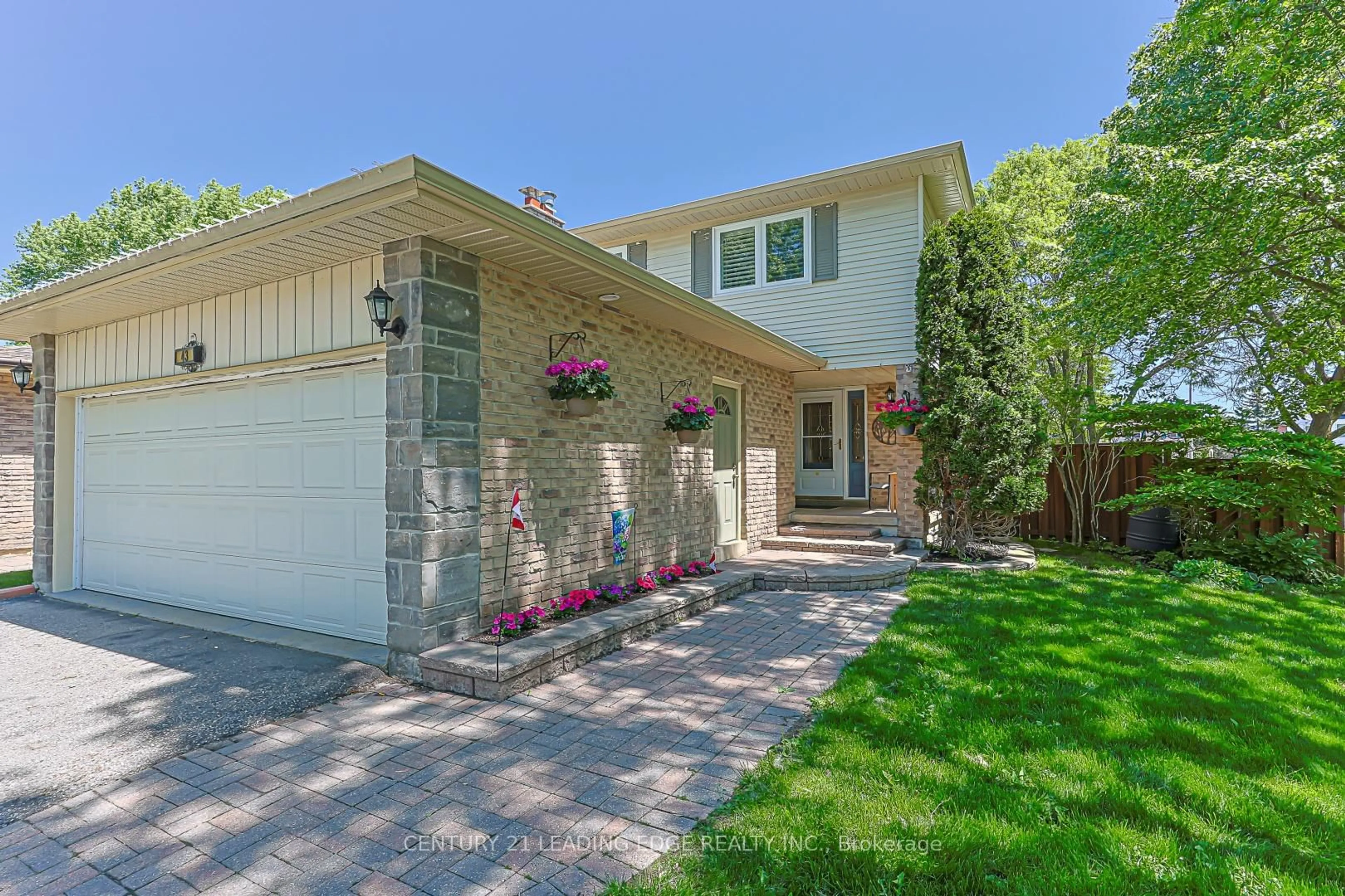 Home with brick exterior material, street for 43 Bishop Cres, Markham Ontario L3P 4N4