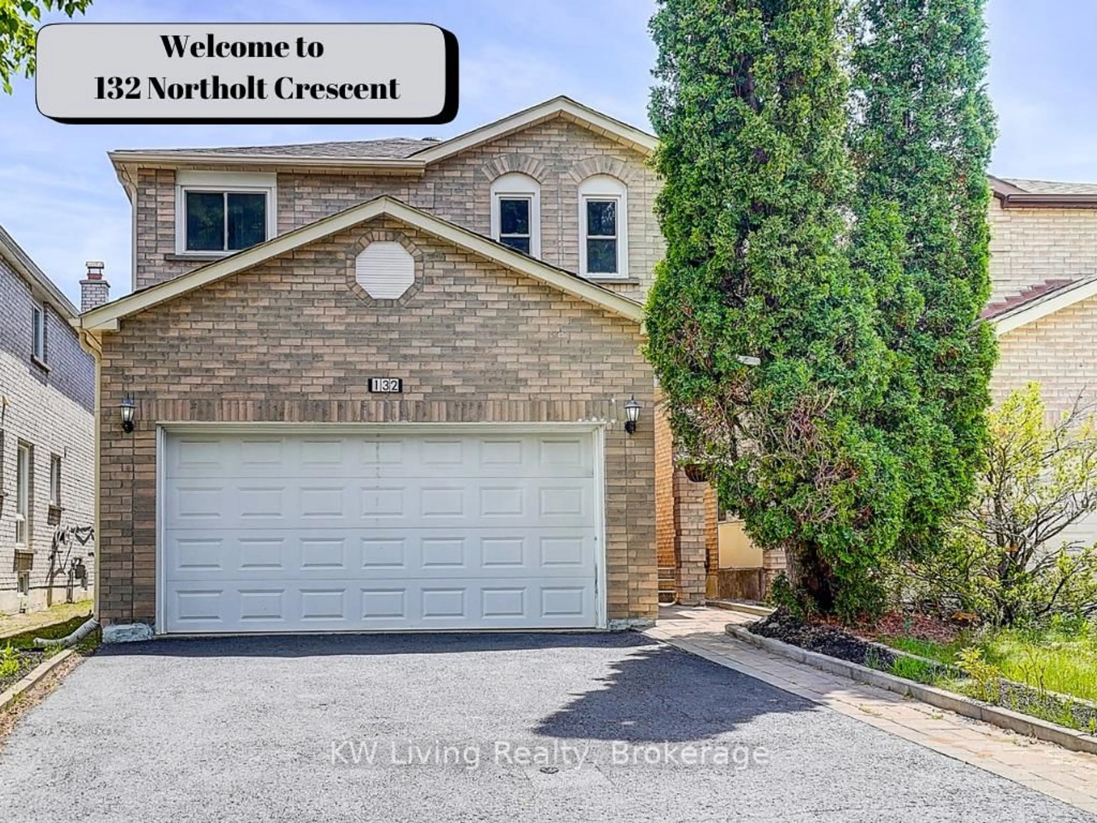 Home with brick exterior material, street for 132 Northolt Cres, Markham Ontario L3R 6N7