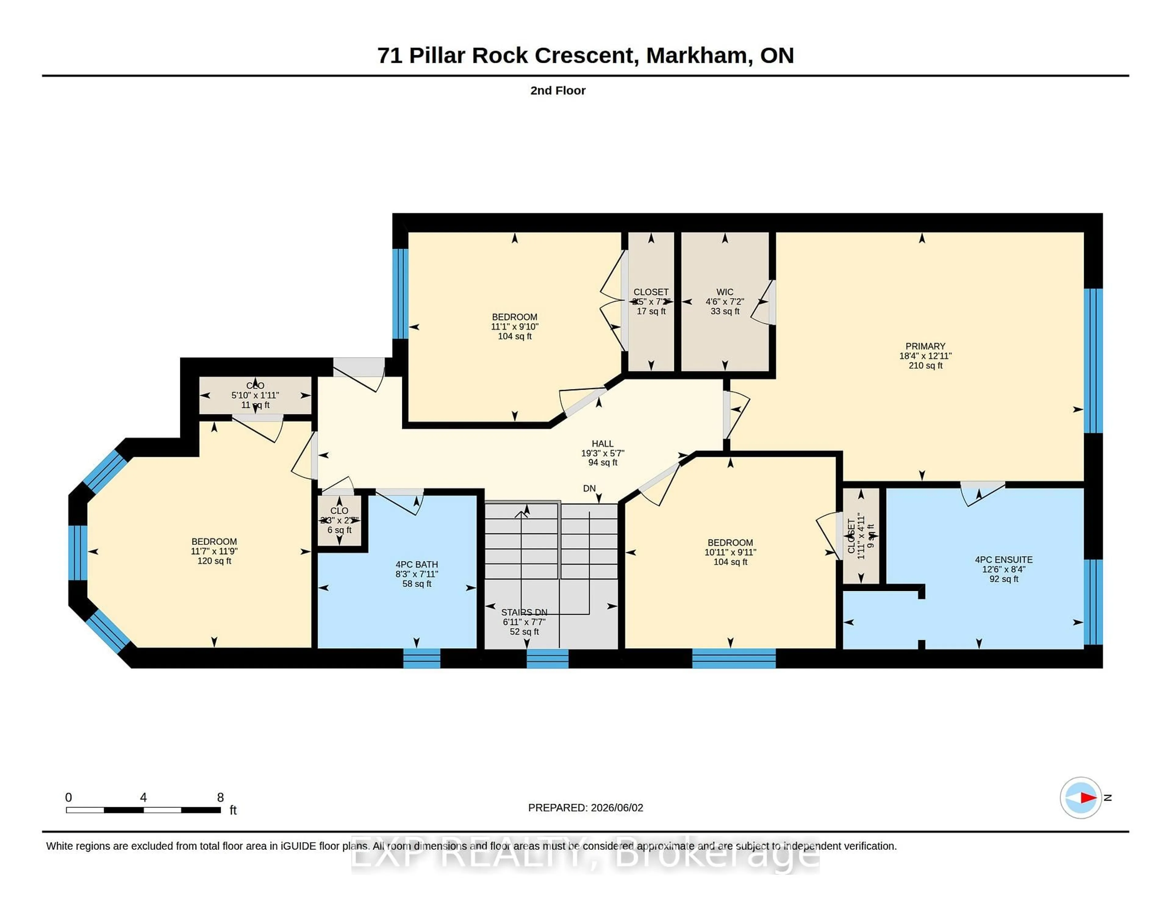 Floor plan for 71 Pillar Rock Cres, Markham Ontario L6C 3H4