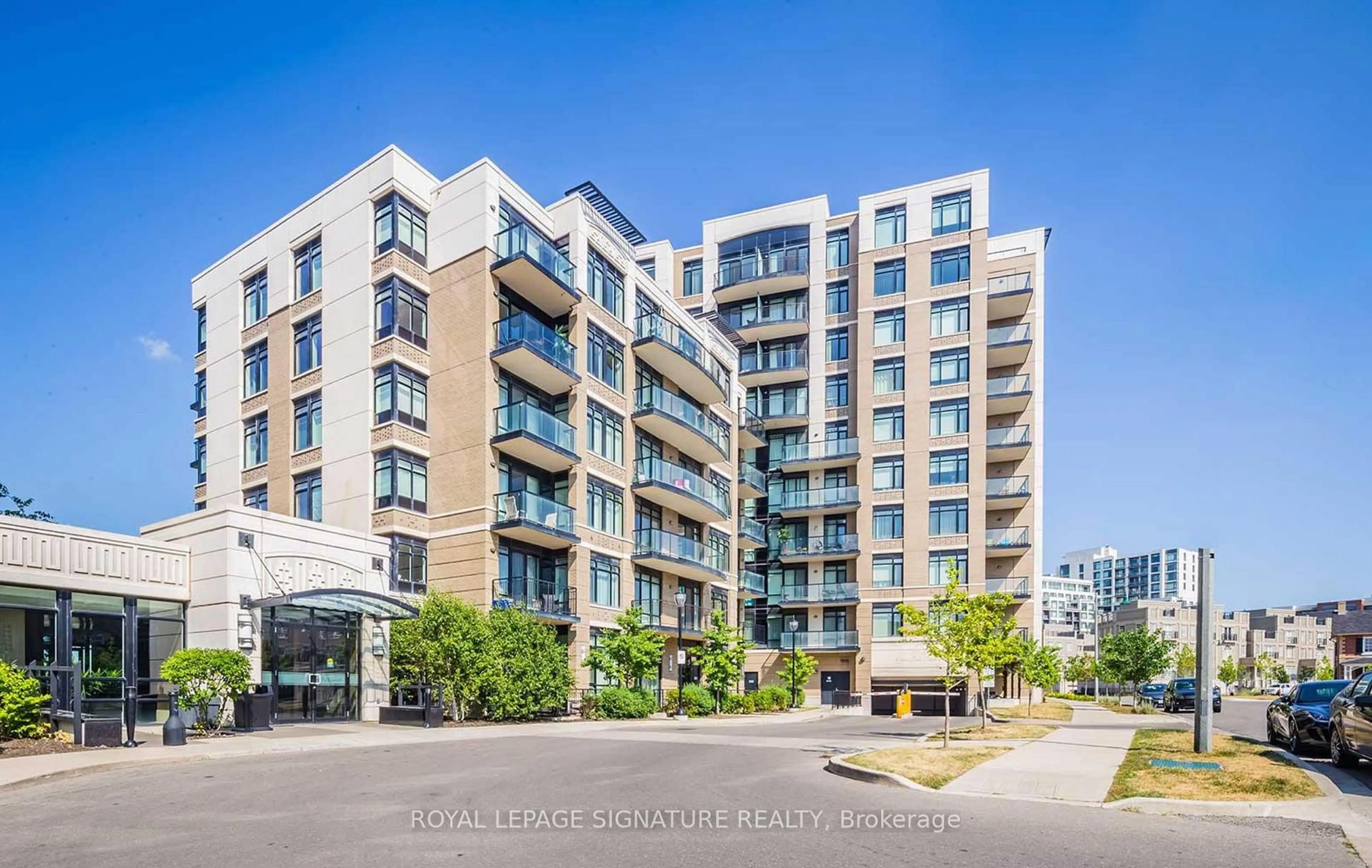 A pic from outside/outdoor area/front of a property/back of a property/a pic from drone, building for 131 UPPER DUKE Cres #412, Markham Ontario L6G 0C9