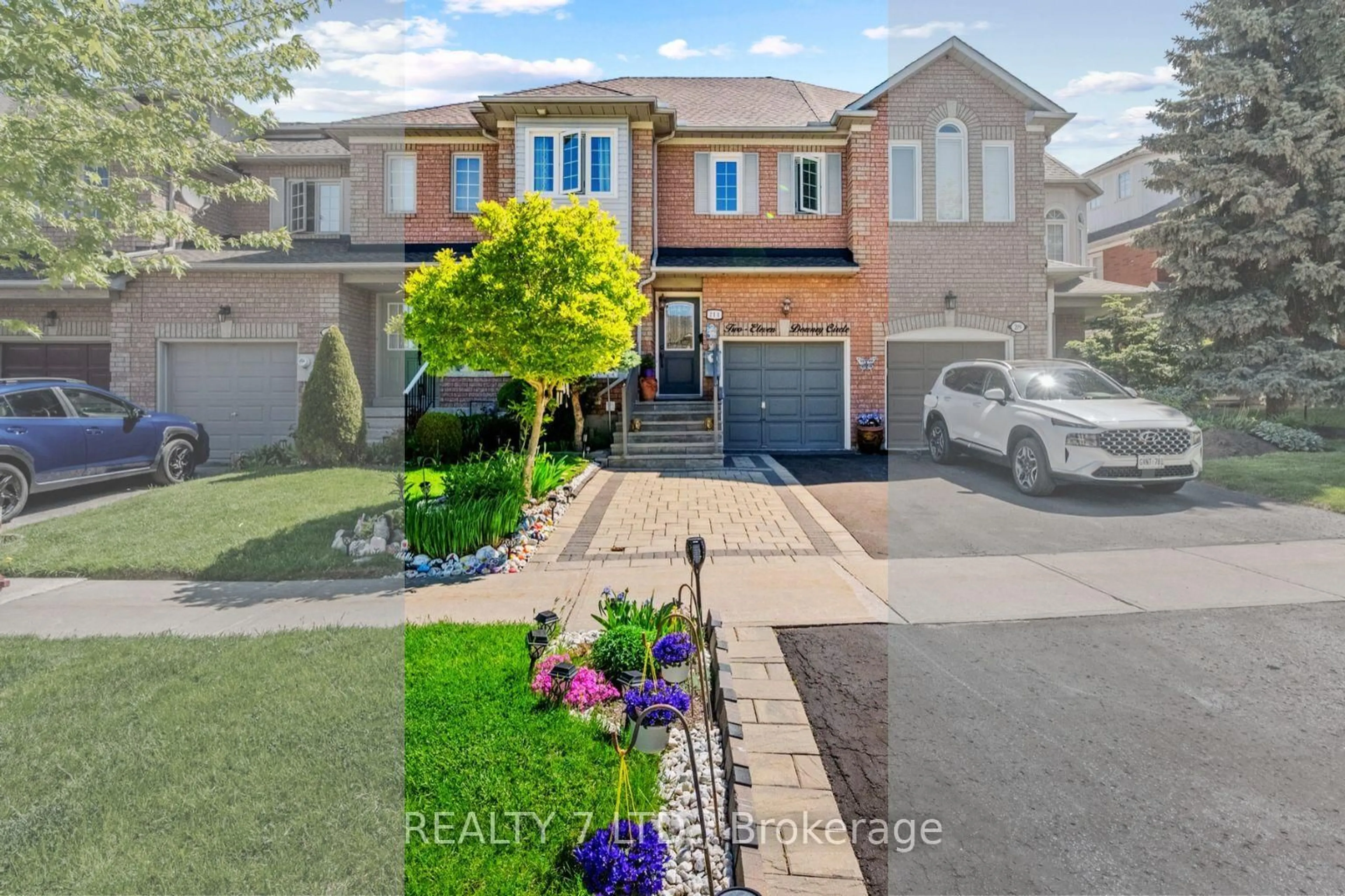 A pic from outside/outdoor area/front of a property/back of a property/a pic from drone, street for 211 Downey Circ, Aurora Ontario L4G 7E8