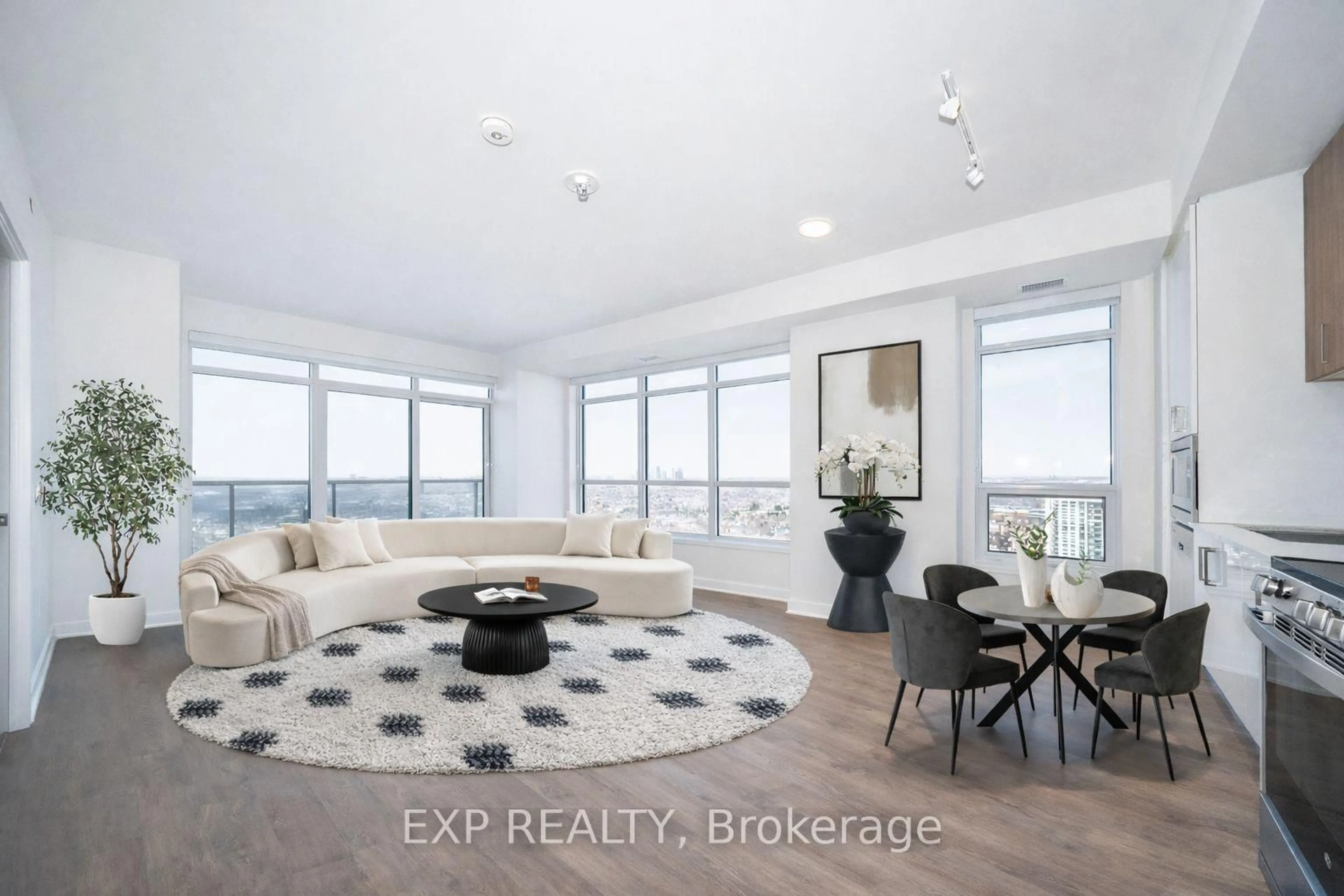 Living room with furniture, unknown for 30 Upper Mall Way #A2205, Vaughan Ontario L4J 0L7