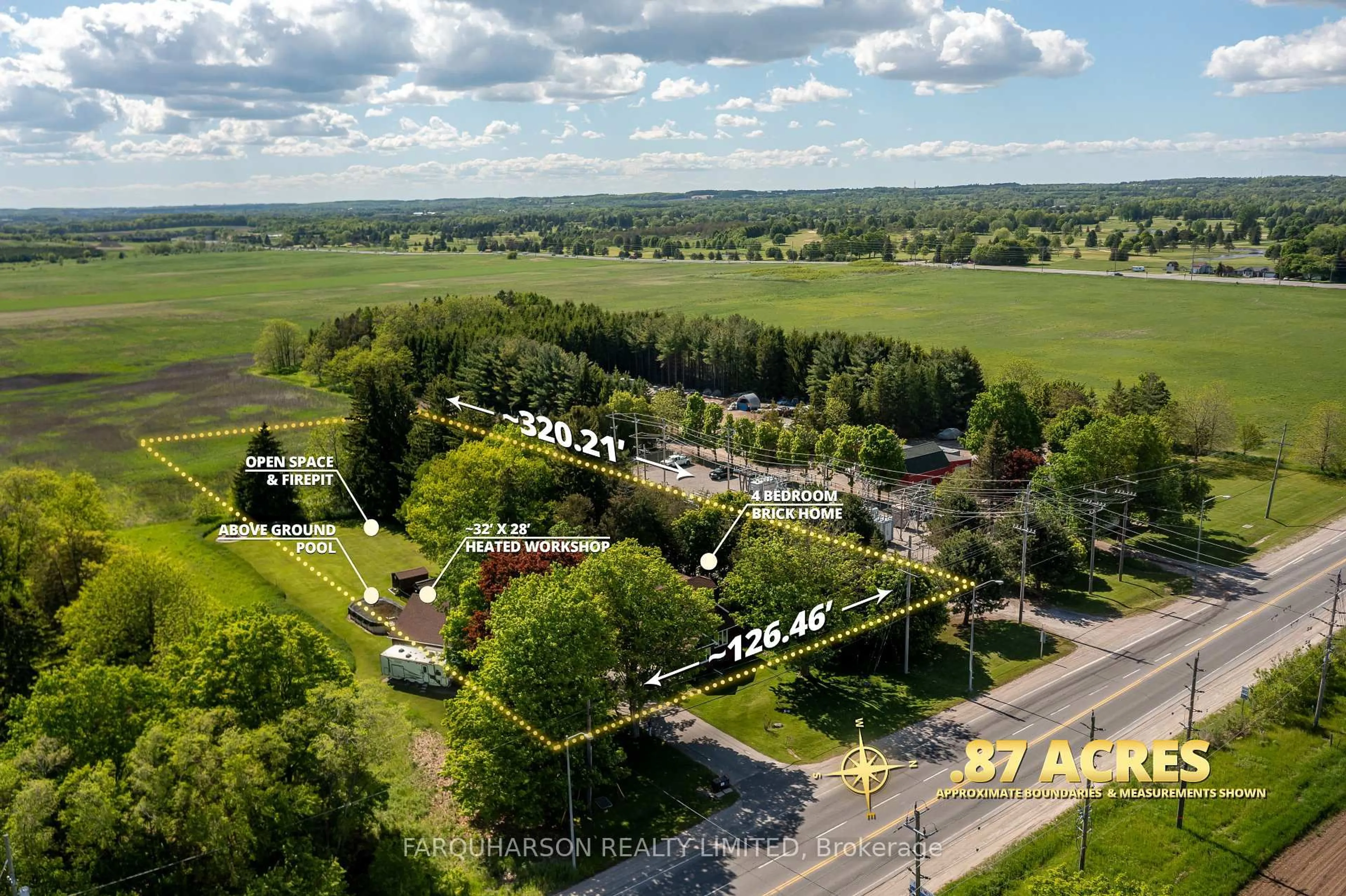 A pic from outside/outdoor area/front of a property/back of a property/a pic from drone, unknown for 12066 48 Highway, Whitchurch-Stouffville Ontario L4A 7X5