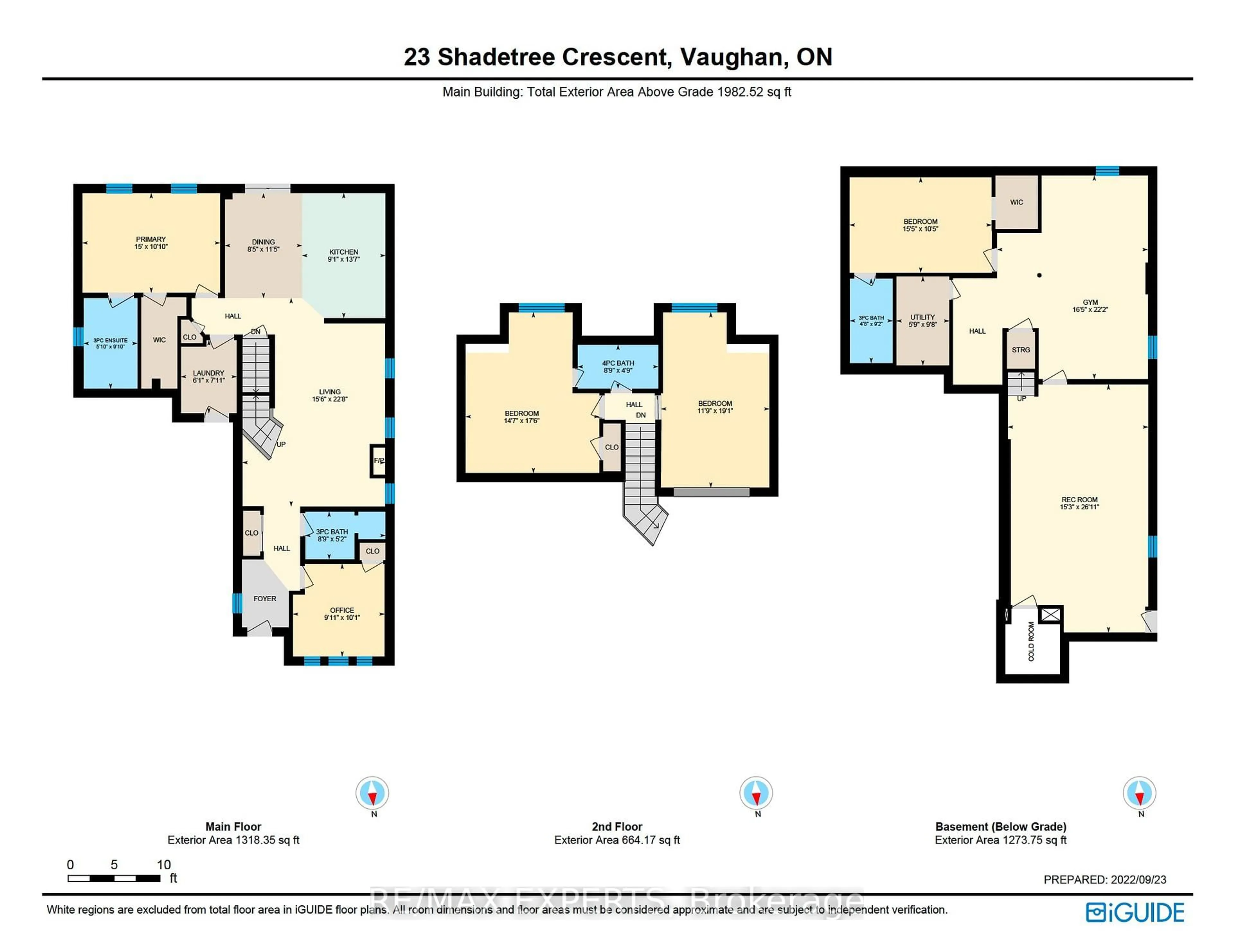Floor plan for 23 Shadetree Cres, Vaughan Ontario L4H 1Y3