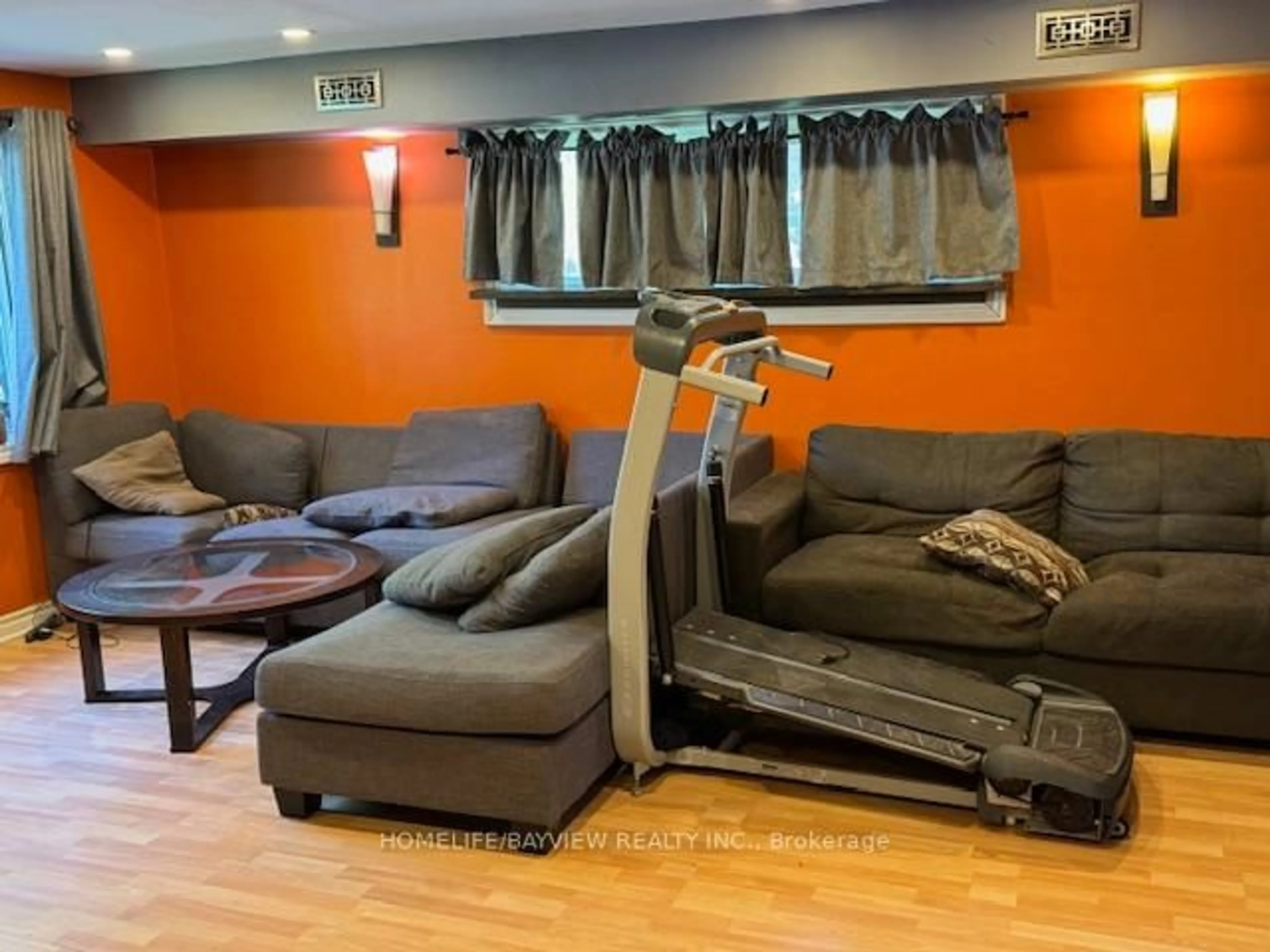 Living room with furniture, unknown for 34 River Dr, Essa Ontario L0M 1B0