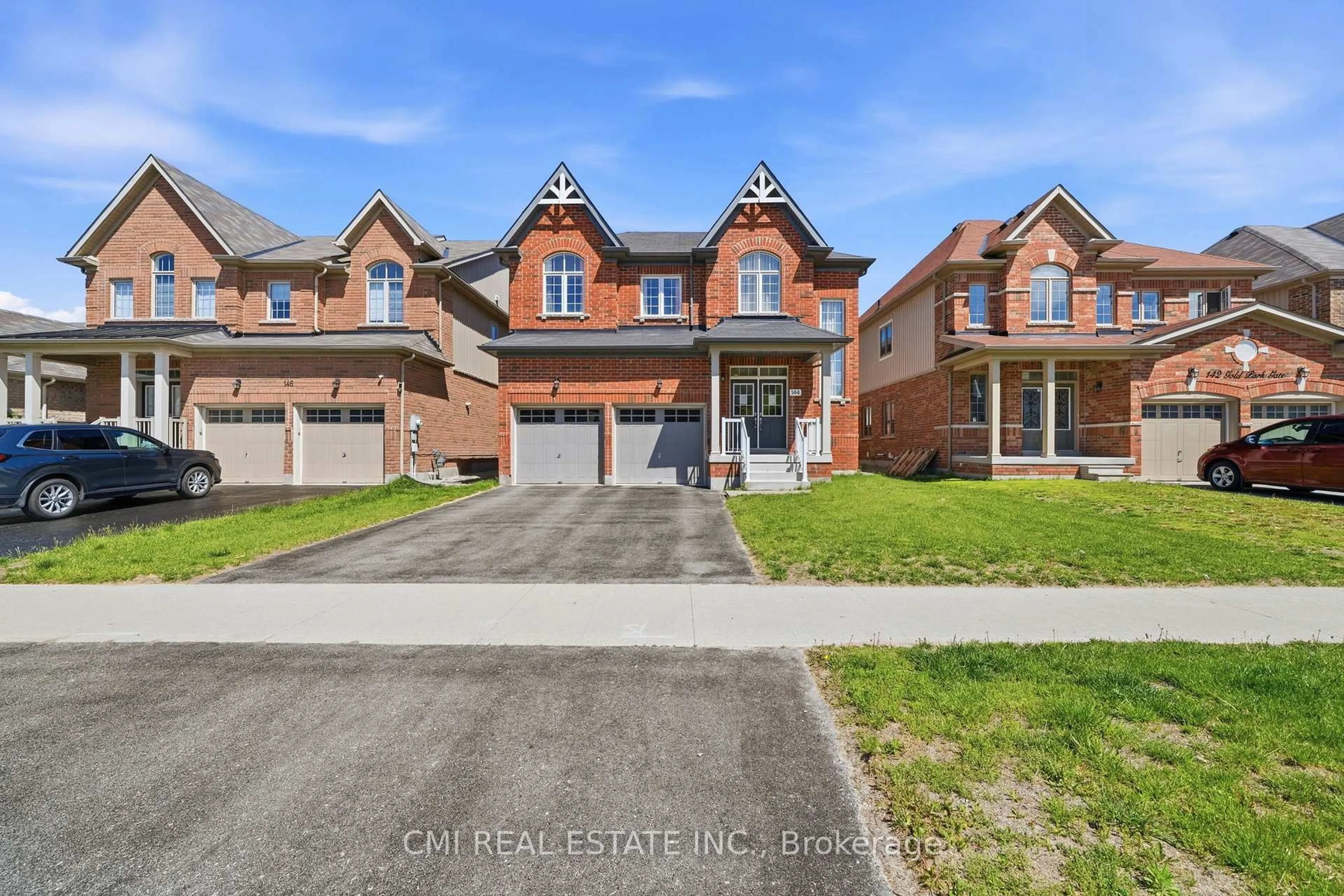Home with brick exterior material, street for 144 Gold Park Gate, Essa Ontario L3W 0L9