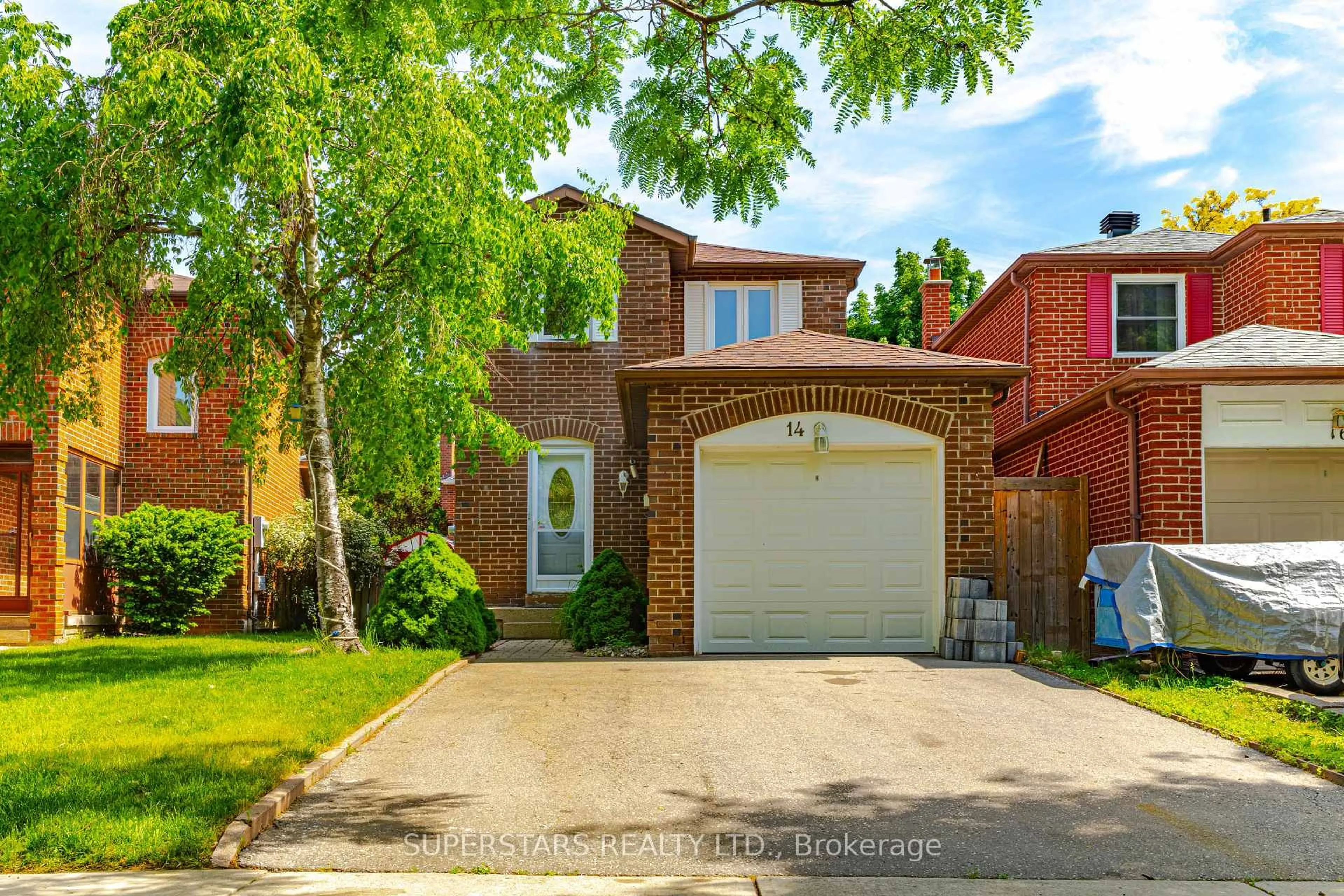 Home with brick exterior material, street for 14 Marlow Cres, Markham Ontario L3R 4P5