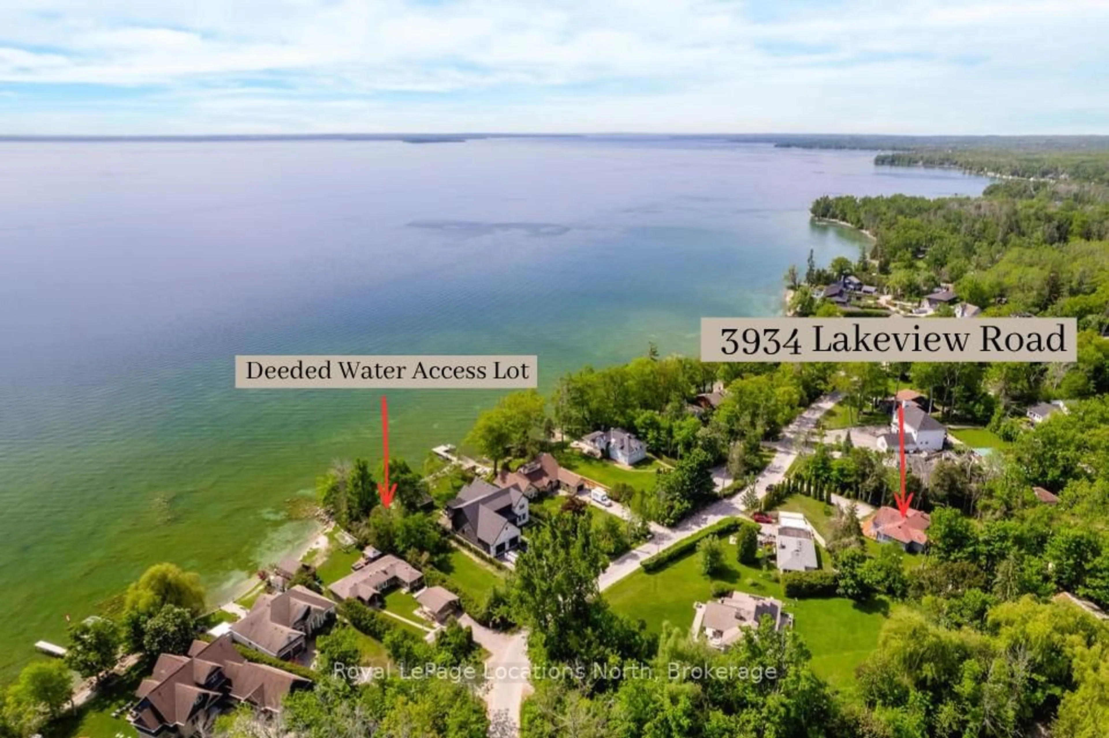 A pic from outside/outdoor area/front of a property/back of a property/a pic from drone, water/lake/river/ocean view for 3934 Lakeview Rd, Innisfil Ontario L9S 2V5