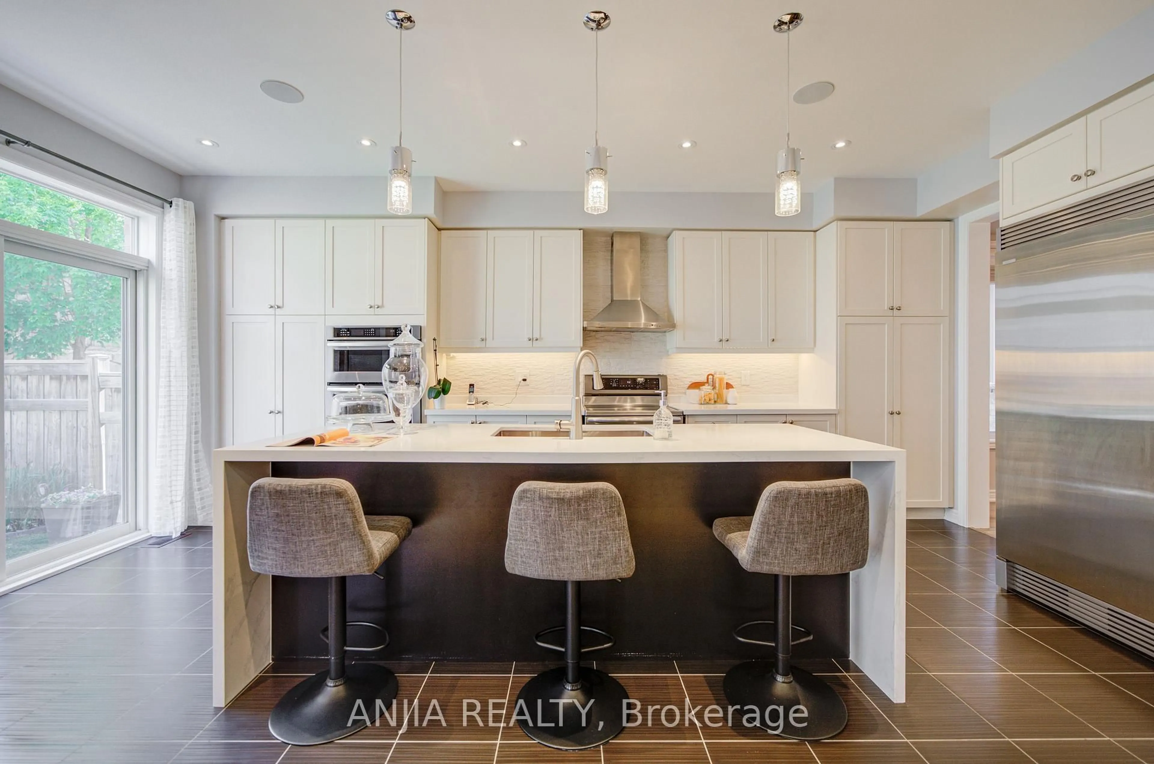 Contemporary kitchen, ceramic/tile floor for 8 Beckett Ave, Markham Ontario L6C 0N5