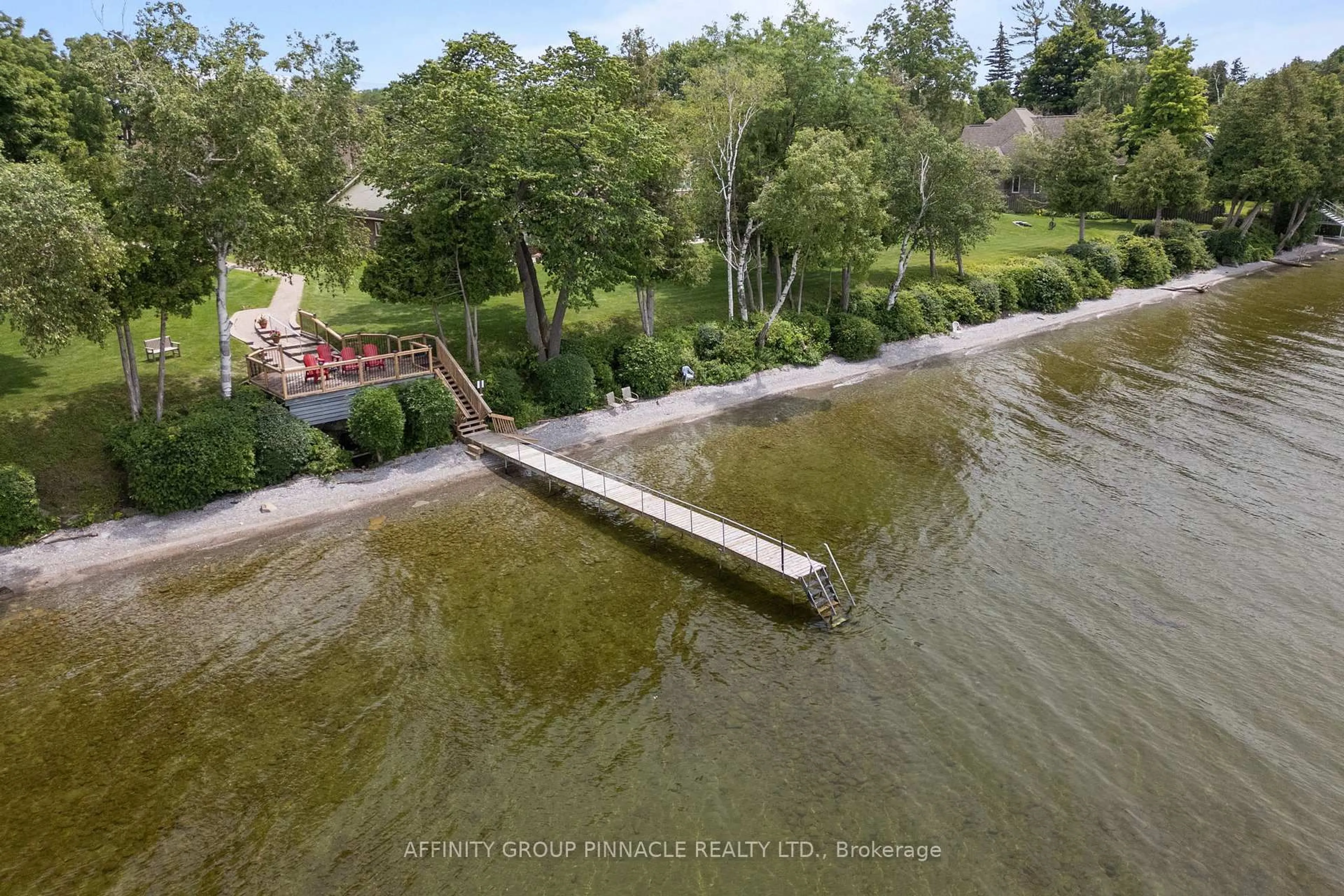 A pic from outside/outdoor area/front of a property/back of a property/a pic from drone, water/lake/river/ocean view for 194 Cedar Beach Rd #35, Brock Ontario L0K 1A0