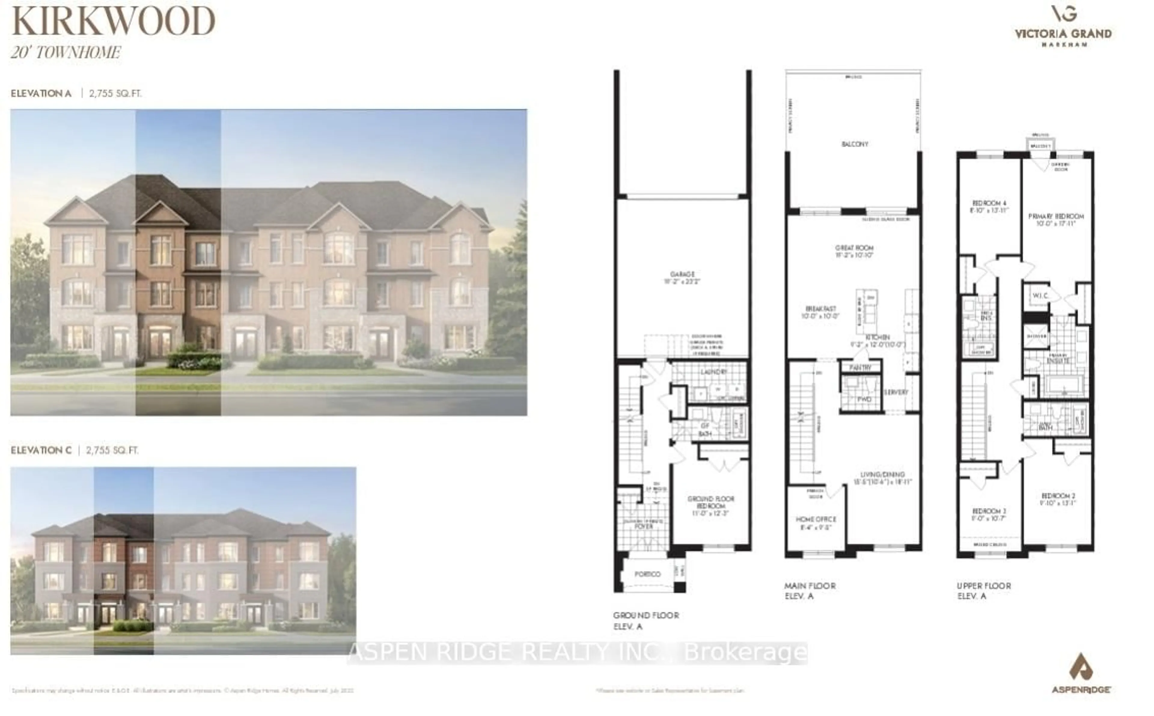 Floor plan for 39 Jane Newlove Dr, Markham Ontario L6C 3P5