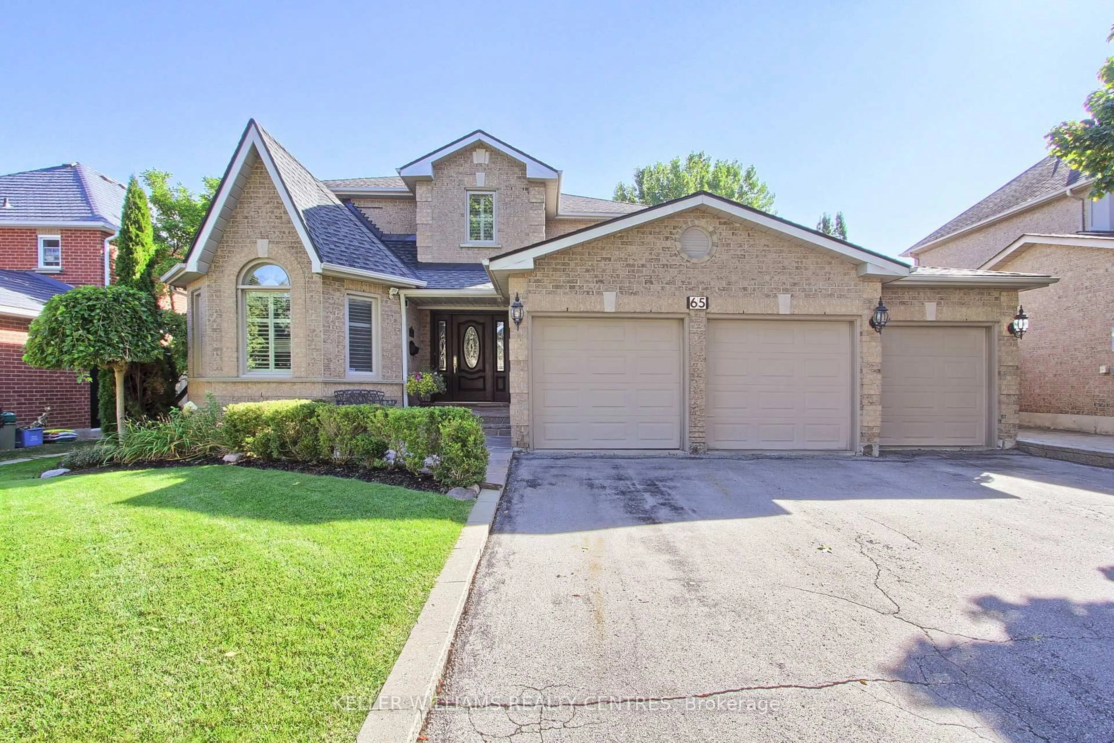 Home with brick exterior material, street for 65 Carlyle Cres, Aurora Ontario L4G 6P7