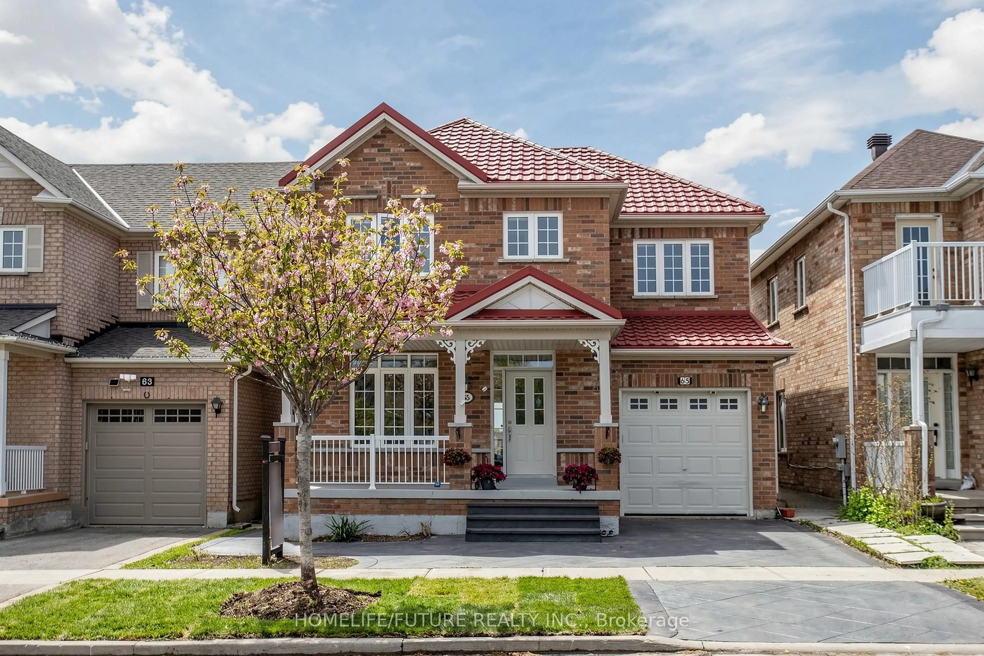 Home with brick exterior material, street for 65 Maple Ridge Cres, Markham Ontario L6E 1V2