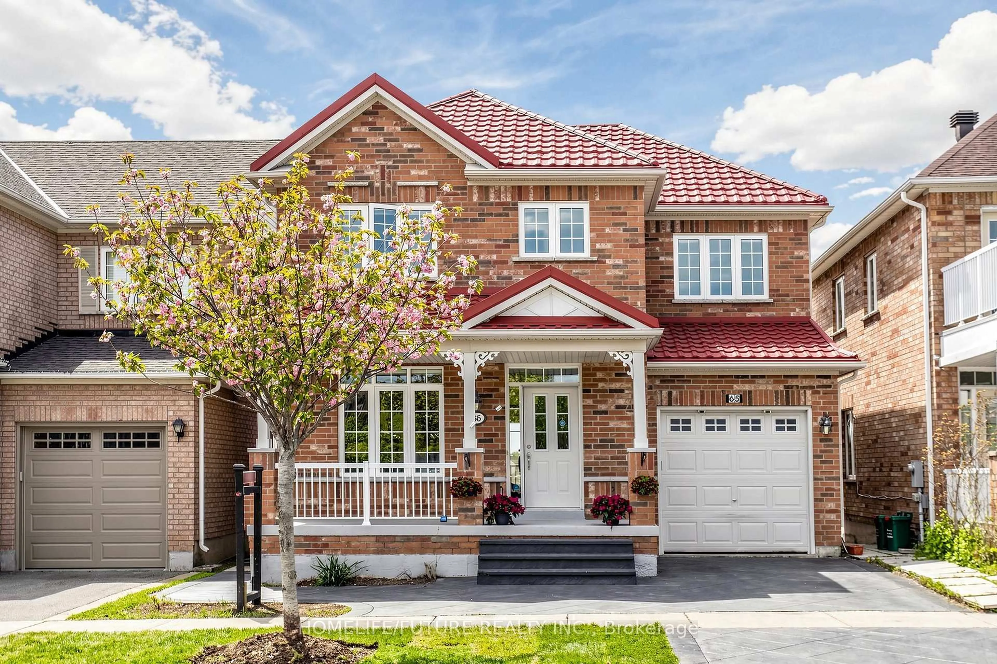 Home with brick exterior material, street for 65 Maple Ridge Cres, Markham Ontario L6E 1V2