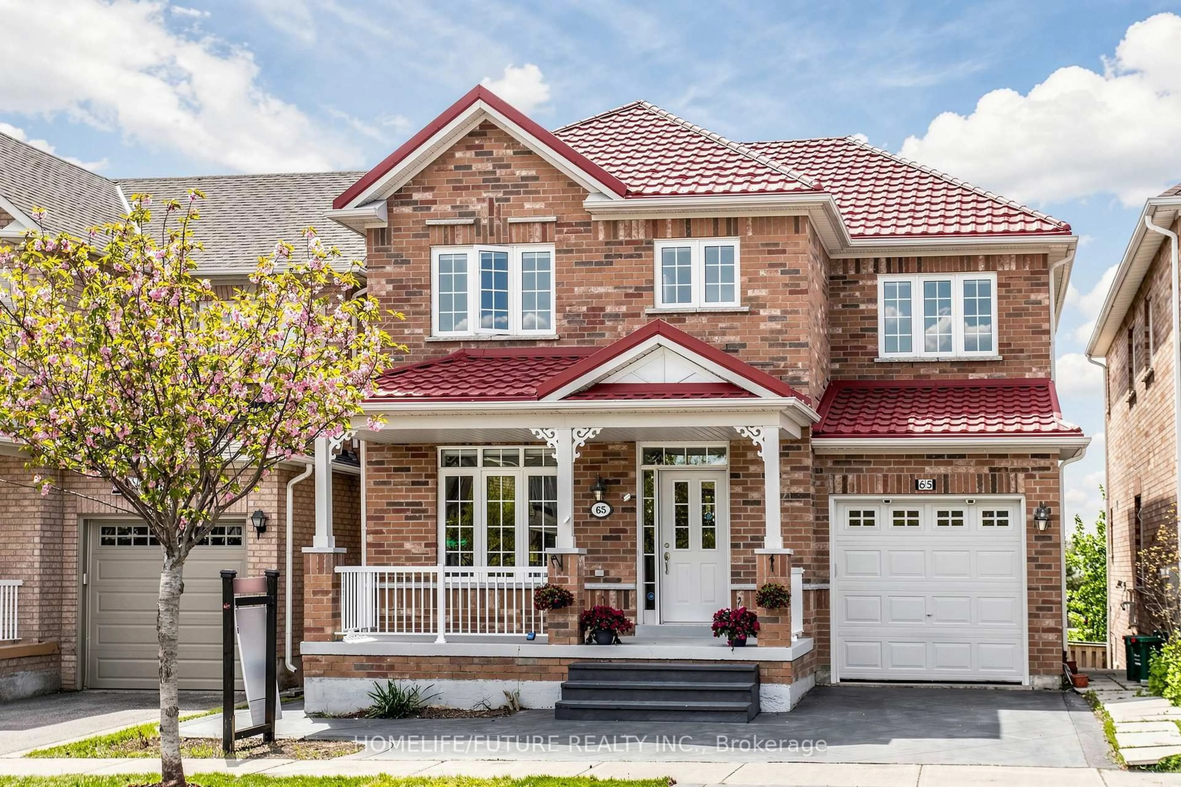 Home with brick exterior material, street for 65 Maple Ridge Cres, Markham Ontario L6E 1V2