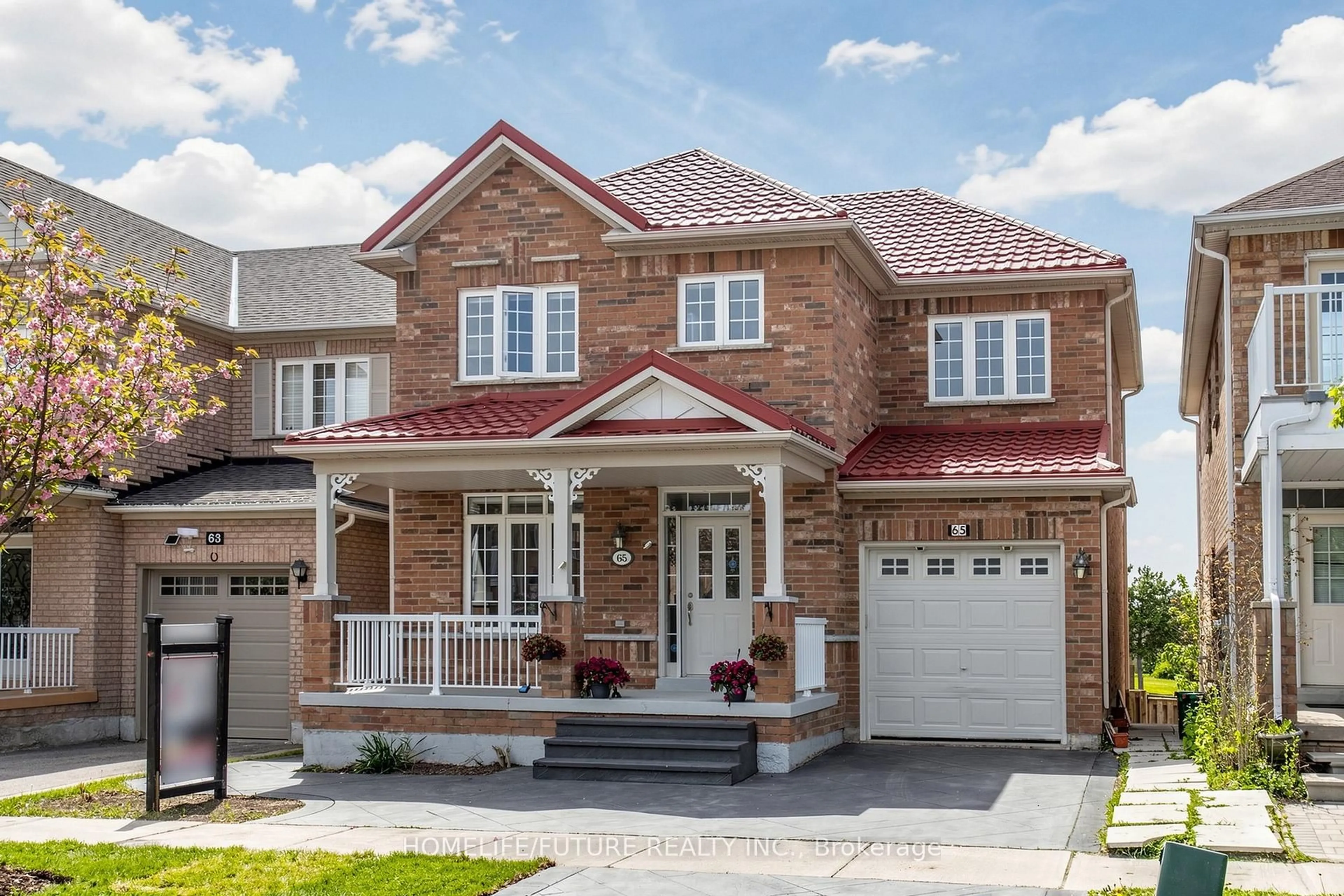 Home with brick exterior material, street for 65 Maple Ridge Cres, Markham Ontario L6E 1V2