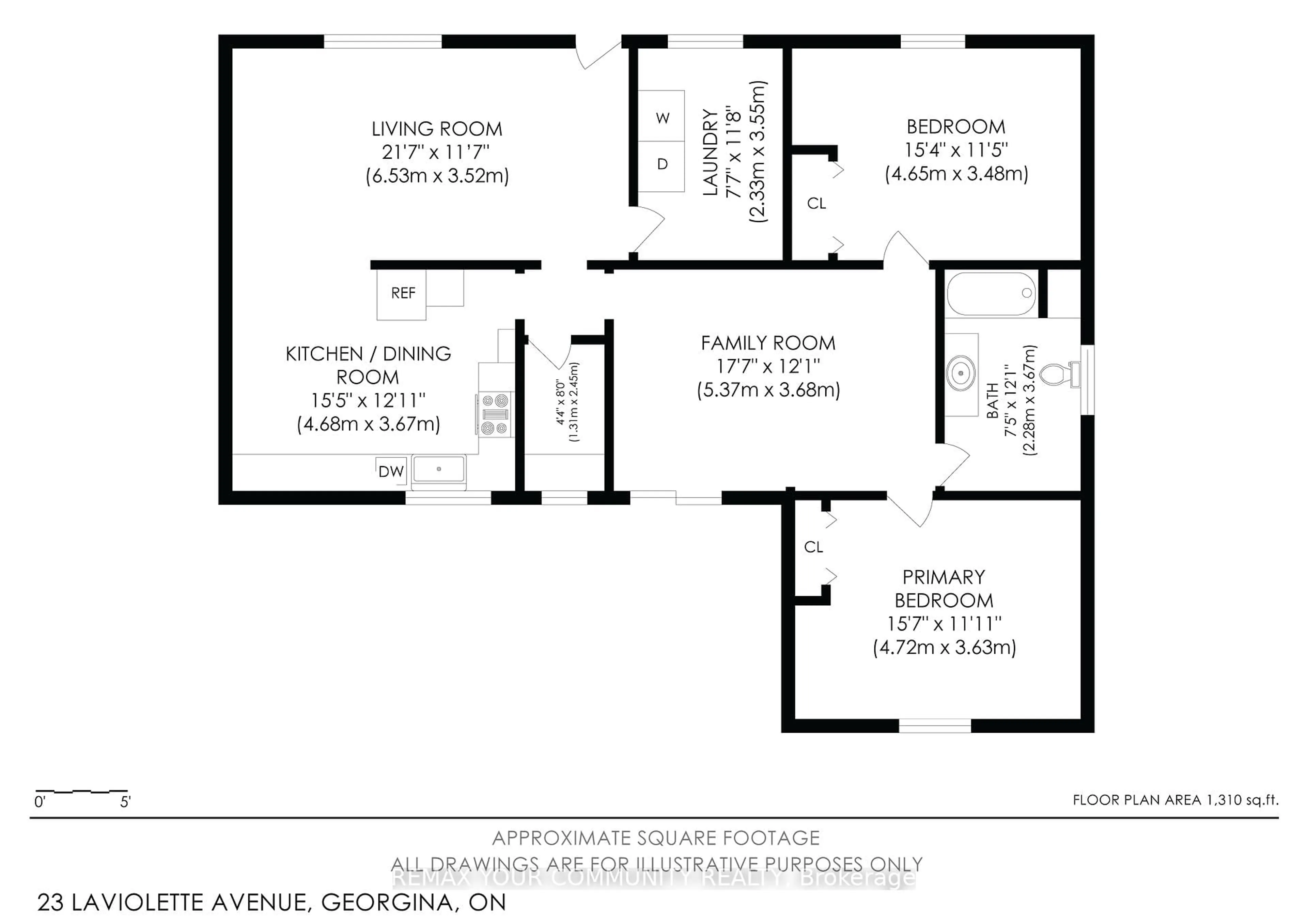 Floor plan for 23 LAVIOLETTE Ave, Georgina Ontario L0E 1N0