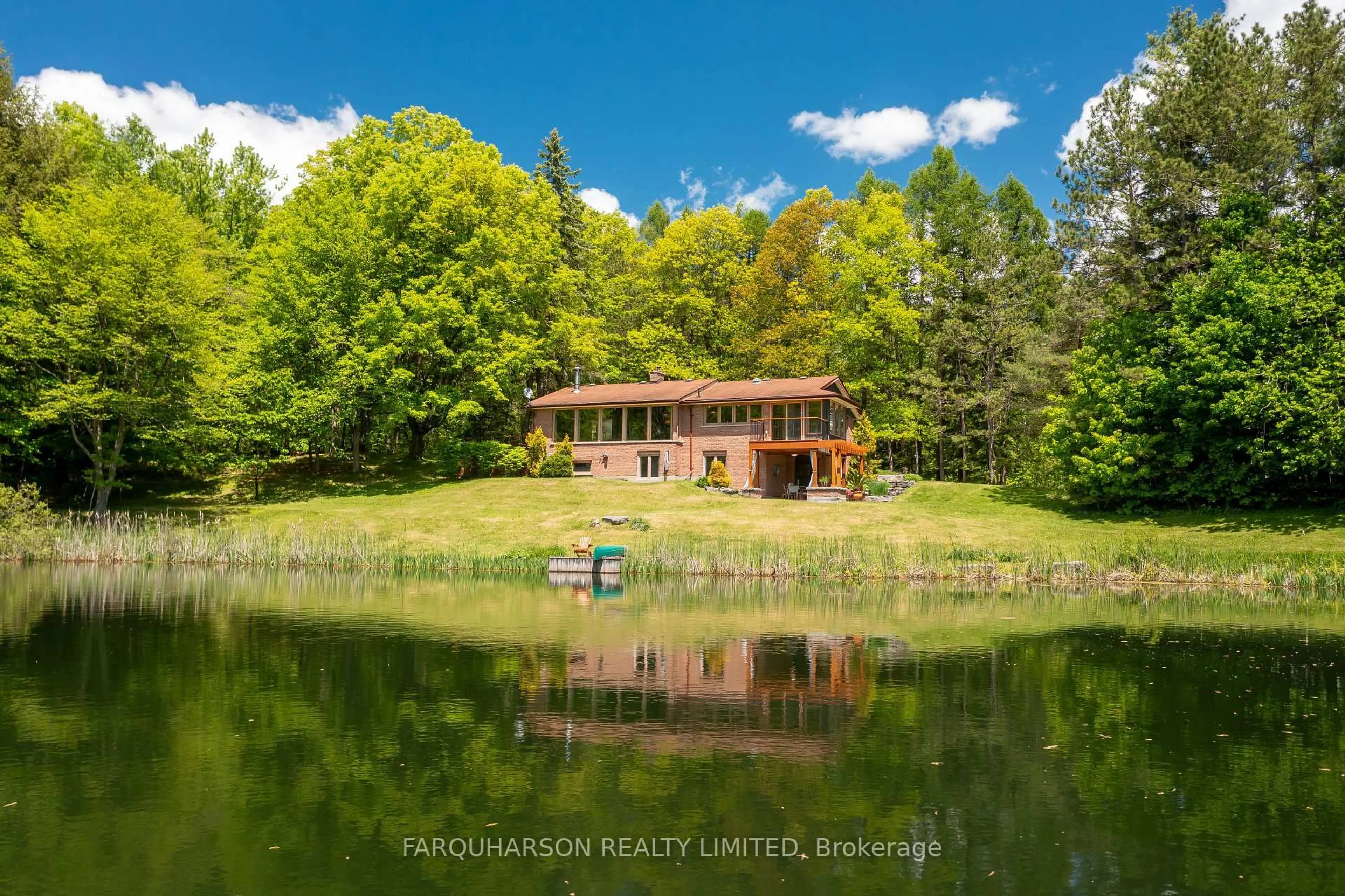 A pic from outside/outdoor area/front of a property/back of a property/a pic from drone, water/lake/river/ocean view for 1680 Concession 6 Rd, Uxbridge Ontario L9P 1R4