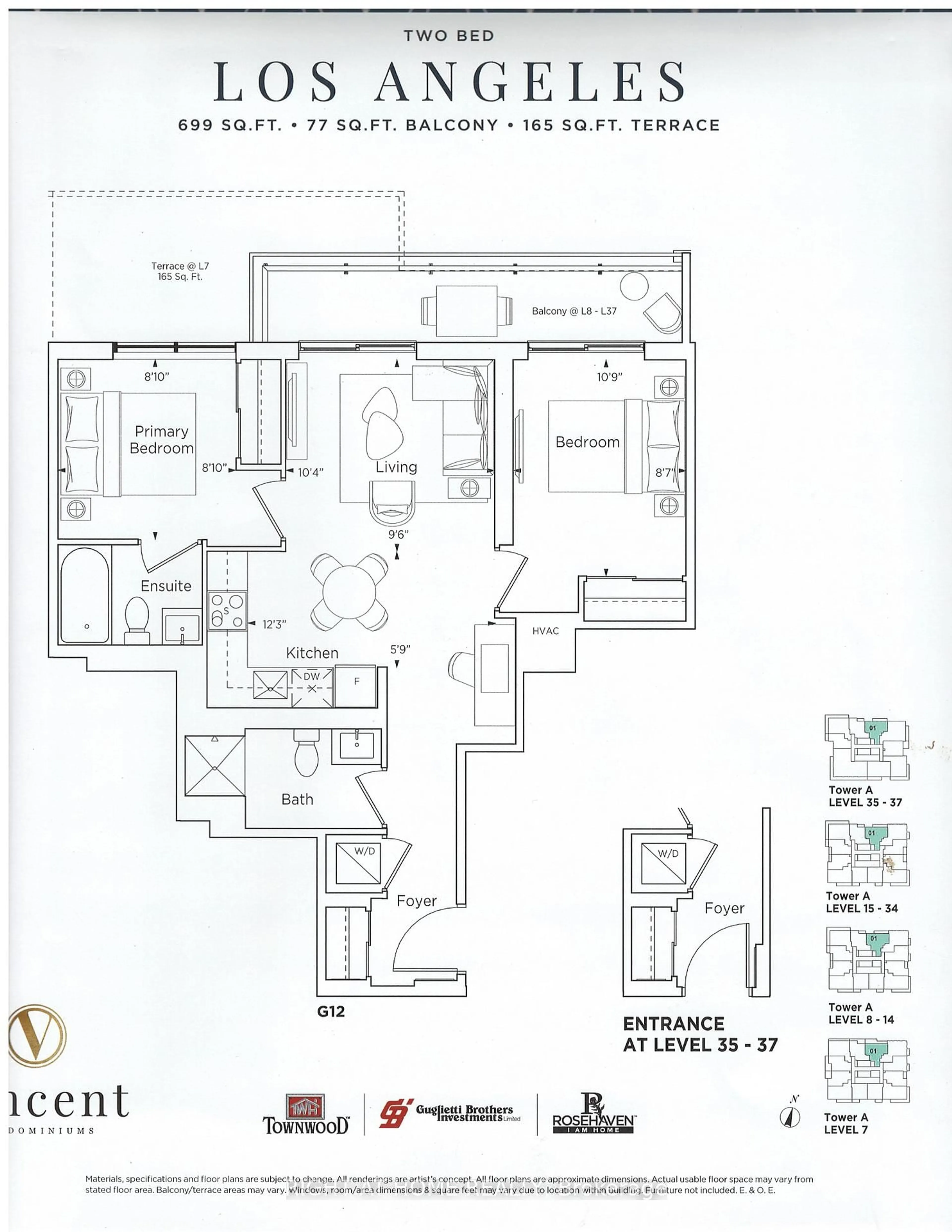 Floor plan for 2851 Hwy 7 St #1101, Vaughan Ontario L4K 1W2