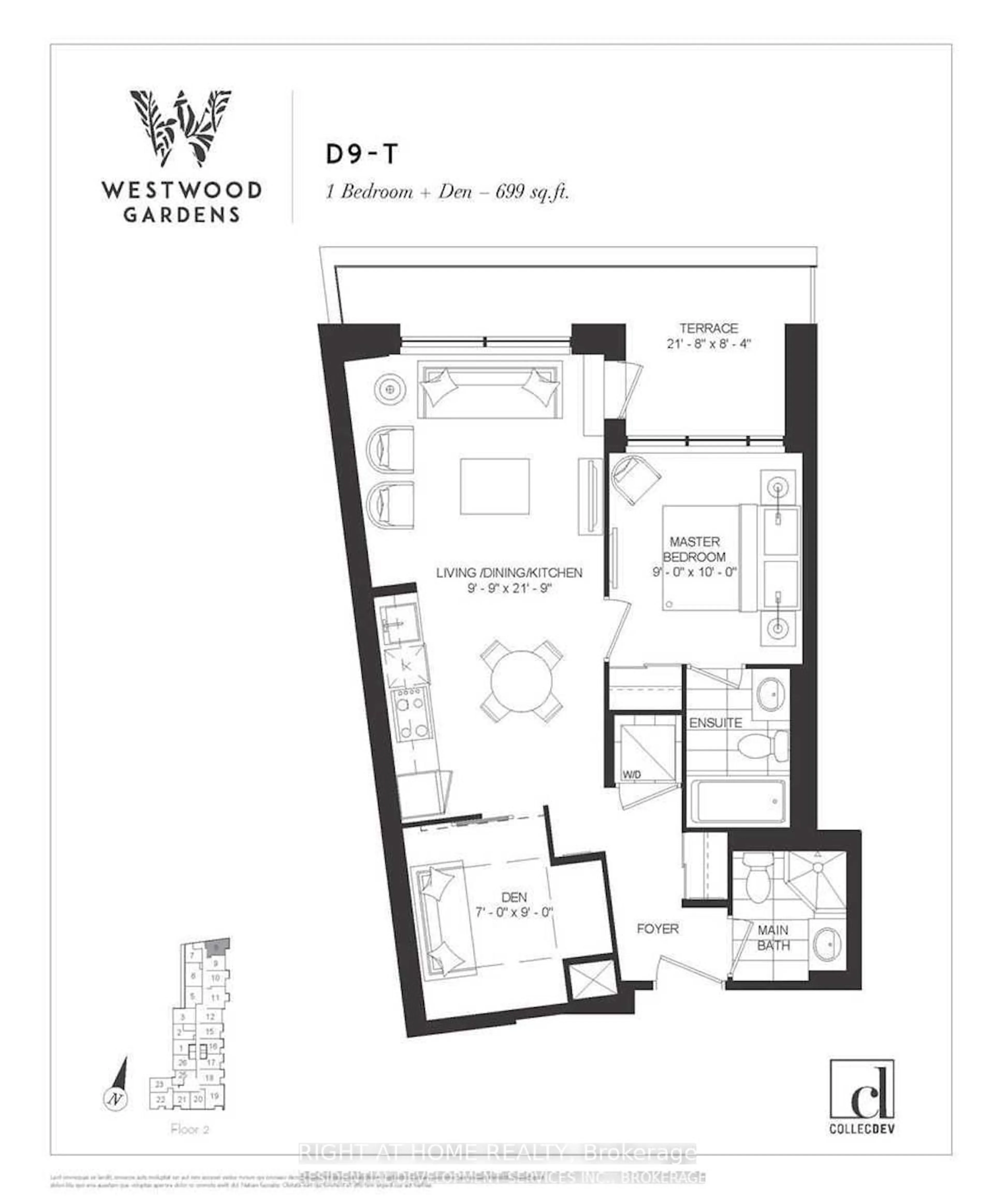 Floor plan for 8868 Yonge St #208E, Richmond Hill Ontario L4C 0T4