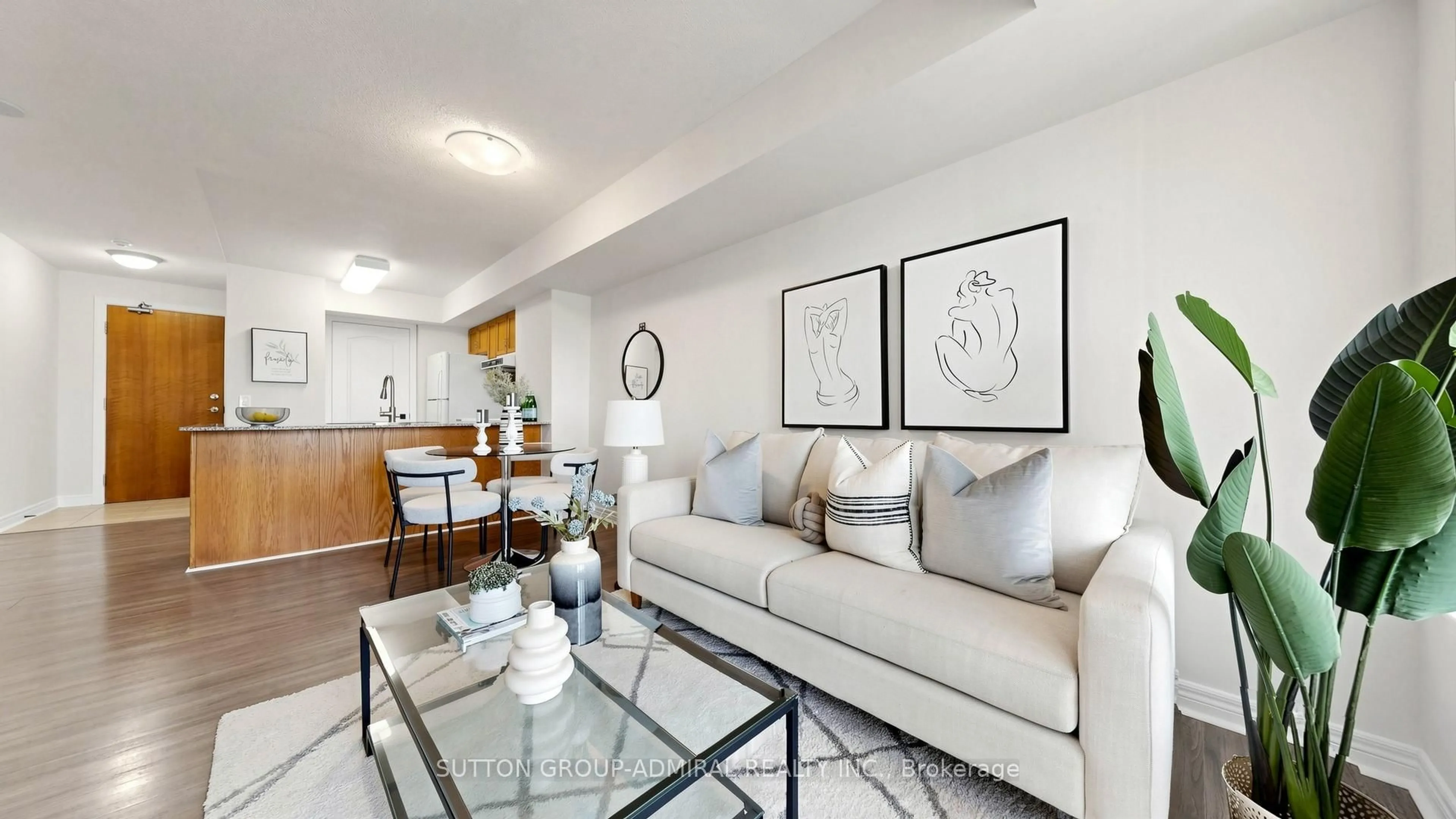 Living room with furniture, unknown for 50 Disera Dr #811, Vaughan Ontario L4J 9E9