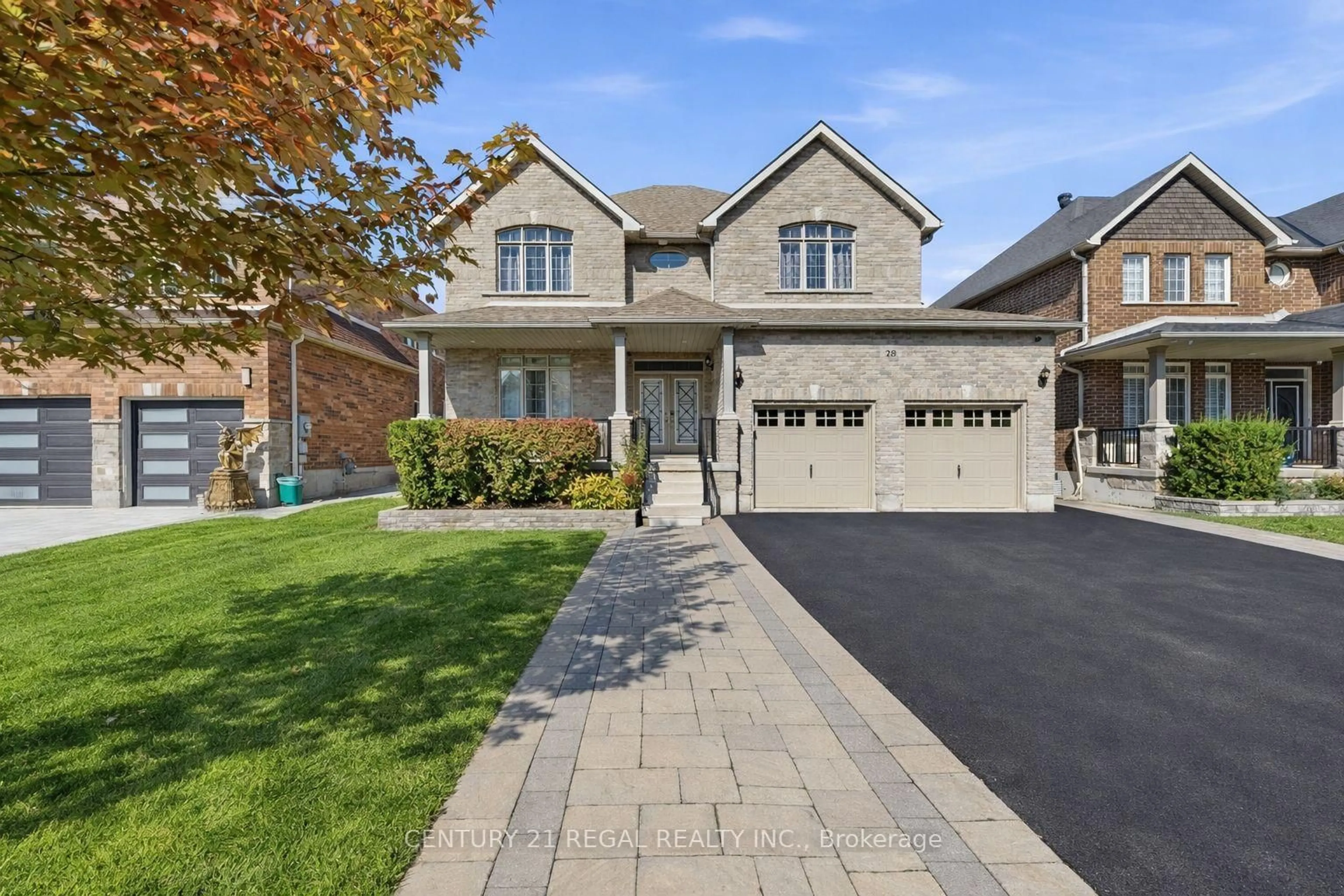 Home with brick exterior material, street for 28 Tim Jacobs Dr, Georgina Ontario L4P 0G5