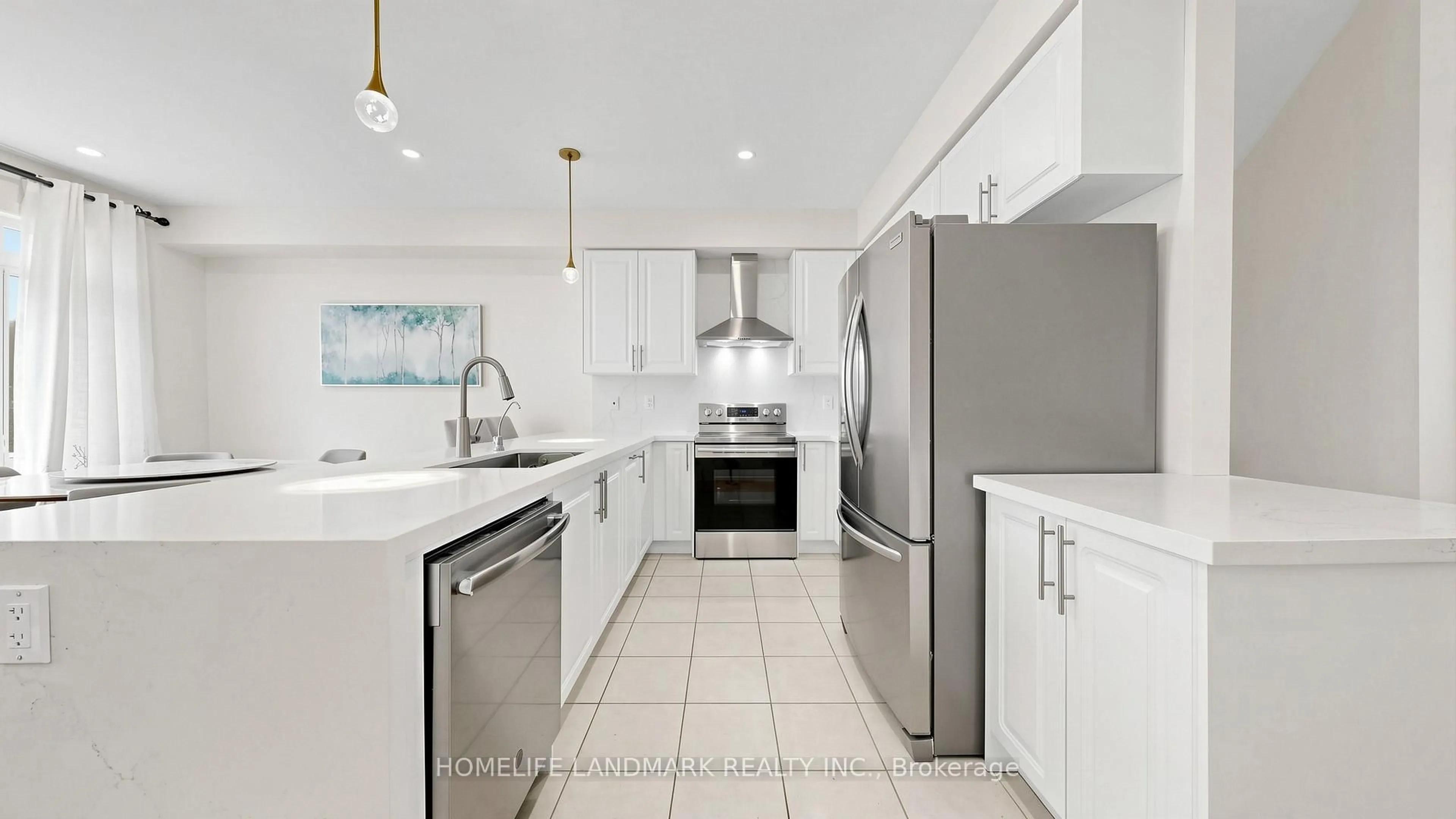 Open concept kitchen, ceramic/tile floor for 12 McClary's Way, Markham Ontario L3R 9S3
