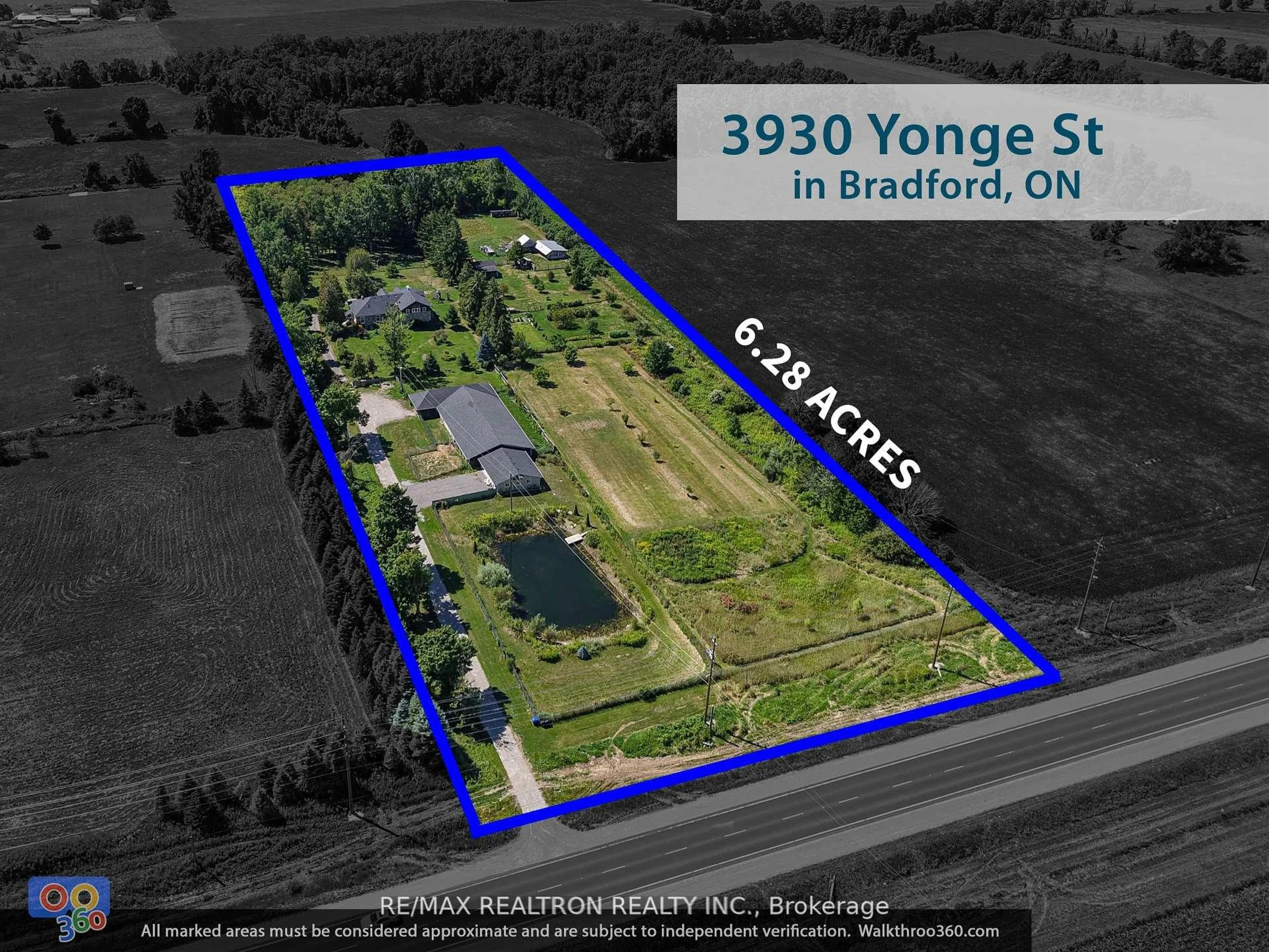 A pic from outside/outdoor area/front of a property/back of a property/a pic from drone, street for 3930 Yonge St, Bradford West Gwillimbury Ontario L3Z 3X6