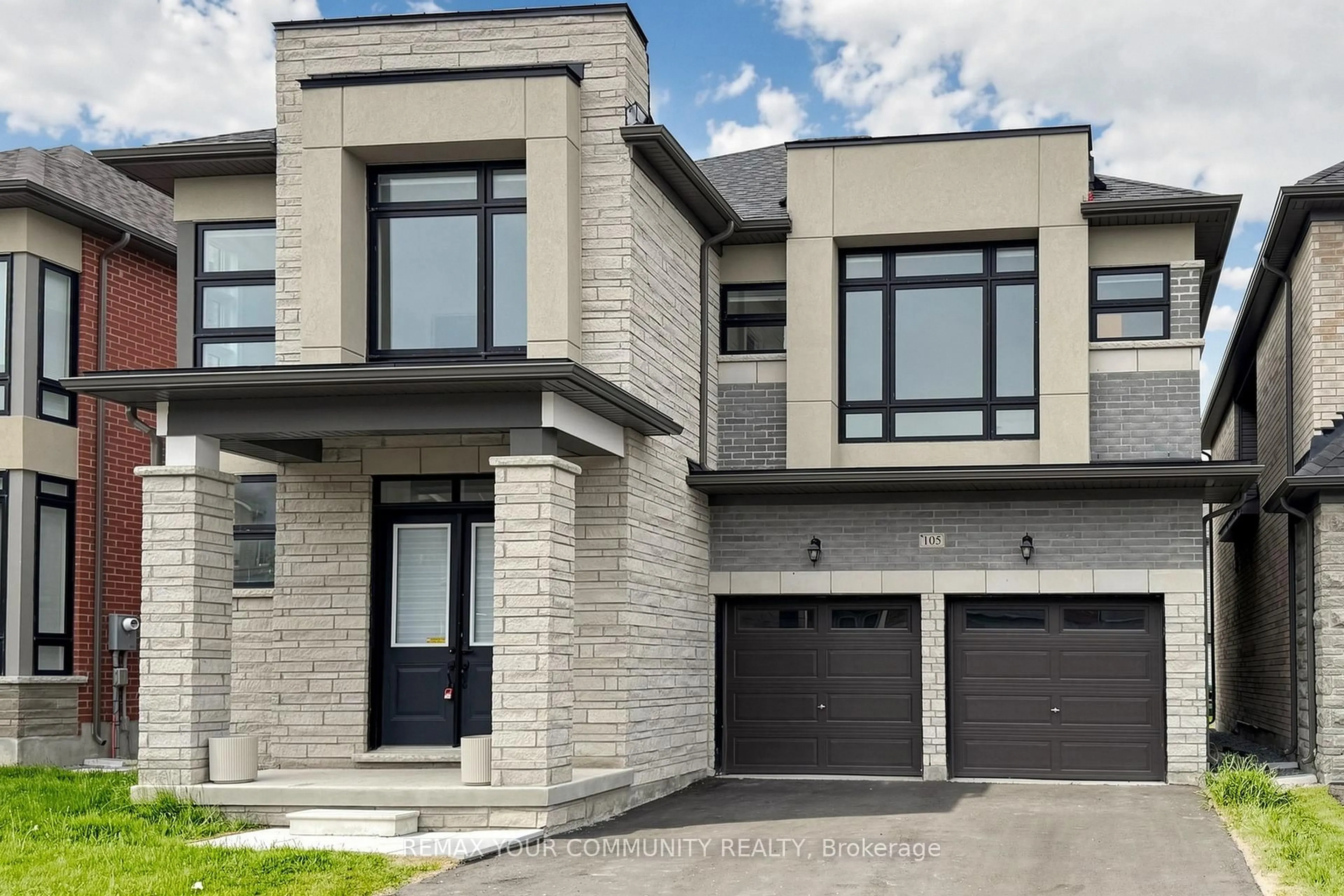 Home with brick exterior material, street for 105 Halldorson Ave, Aurora Ontario L4G 7B6