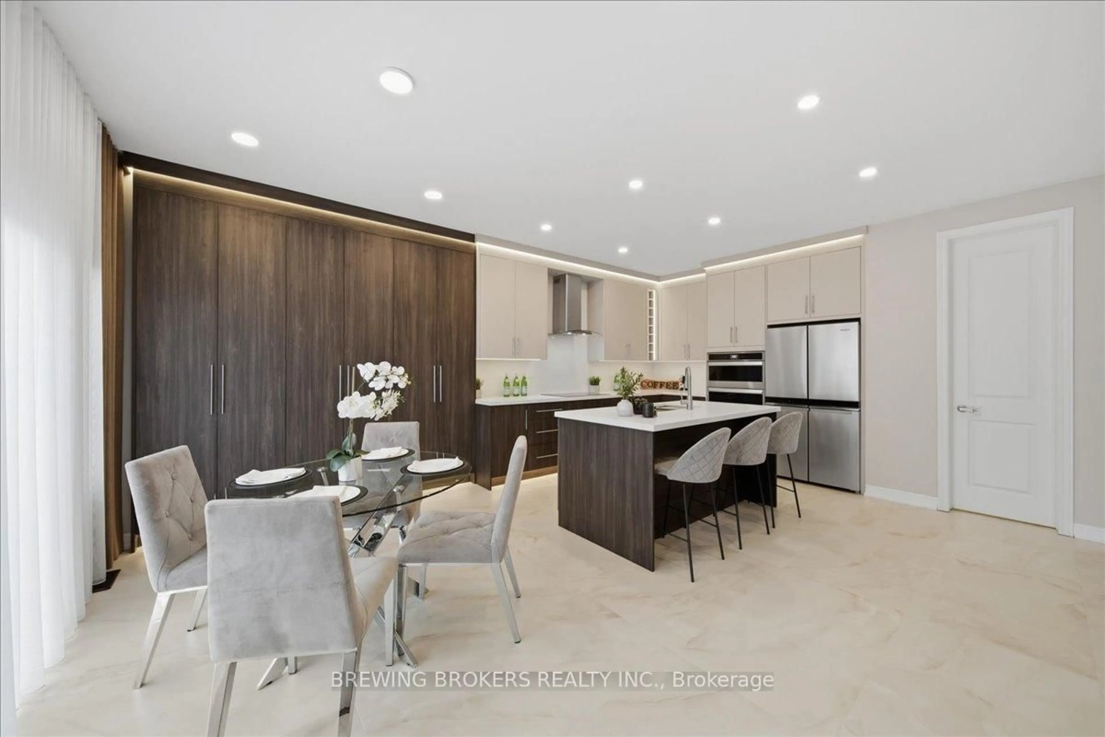 Contemporary kitchen, ceramic/tile floor for 977 Larter St, Innisfil Ontario L9S 0J9