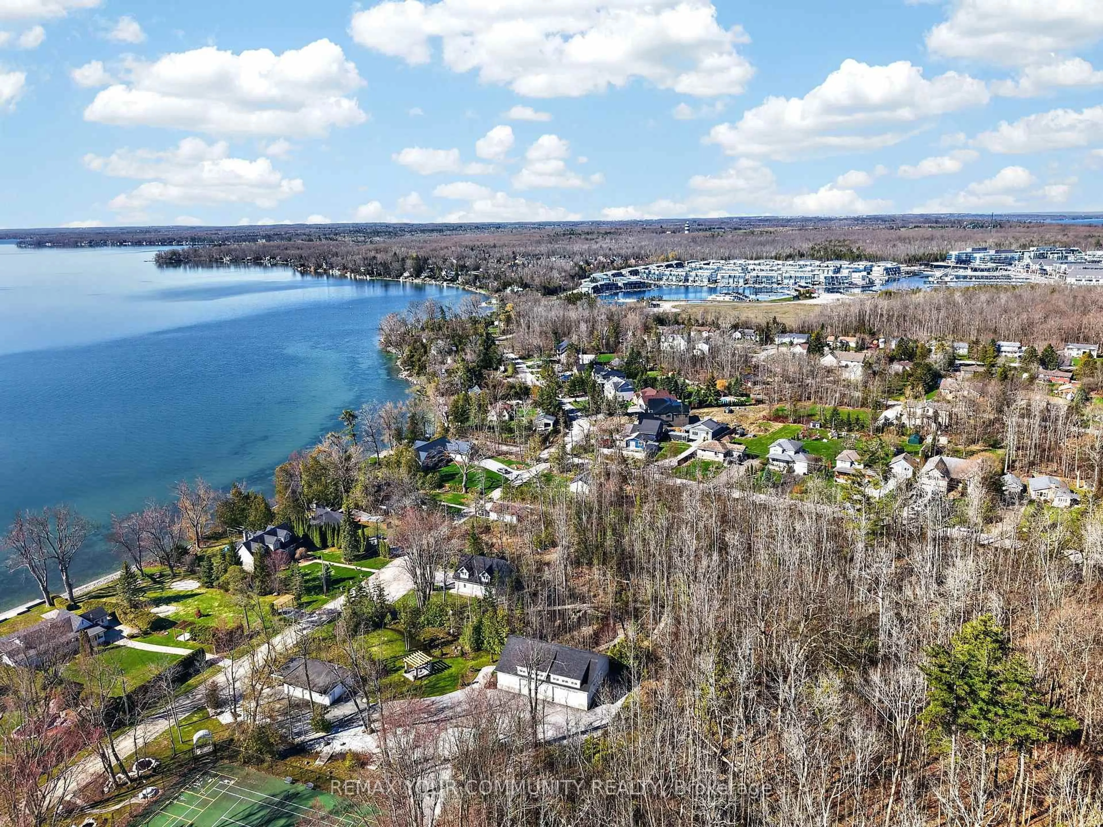 A pic from outside/outdoor area/front of a property/back of a property/a pic from drone, water/lake/river/ocean view for 3816 30th Sdrd, Innisfil Ontario L9S 2Y4